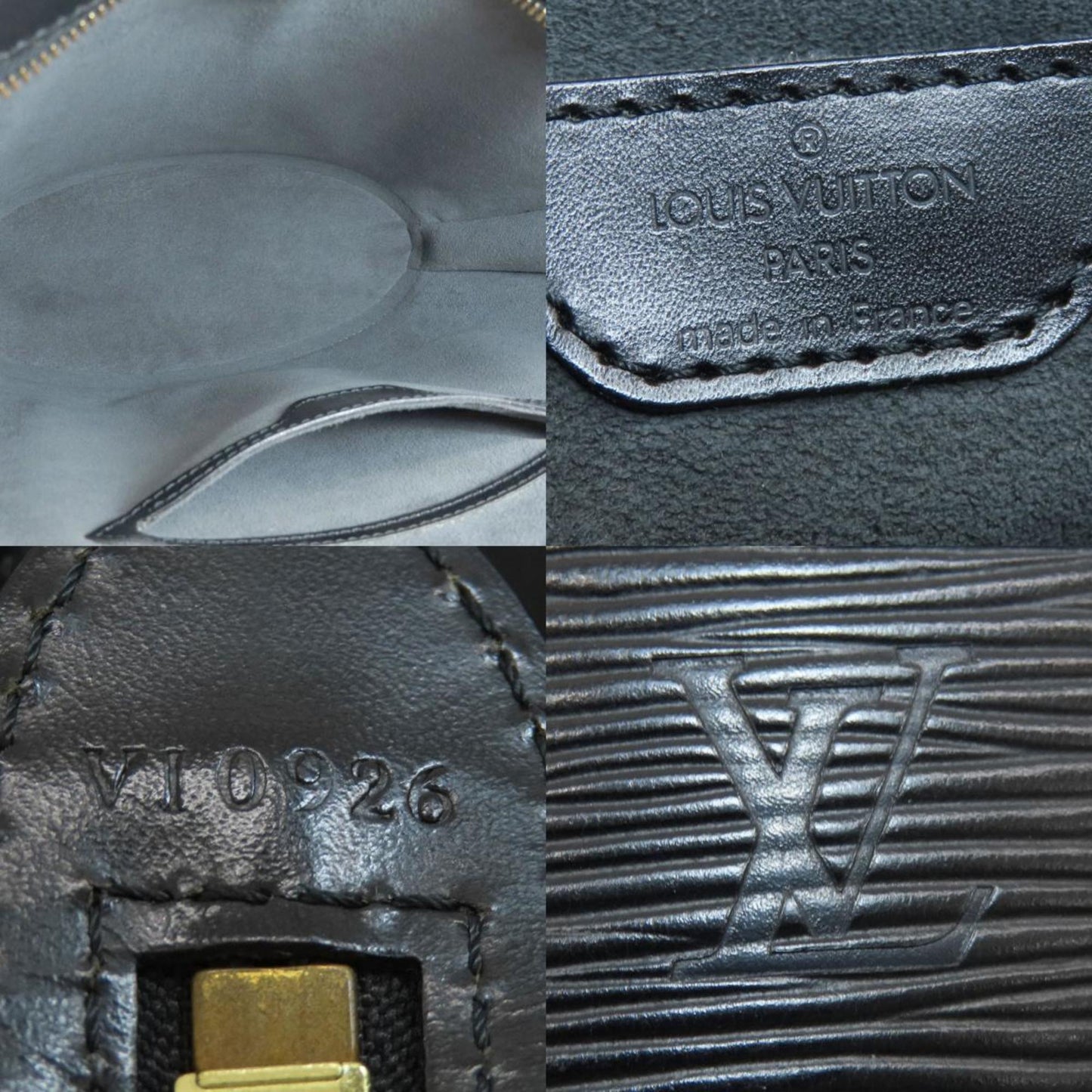 Louis Vuitton Saint Jacques, Black, Leather, handbag