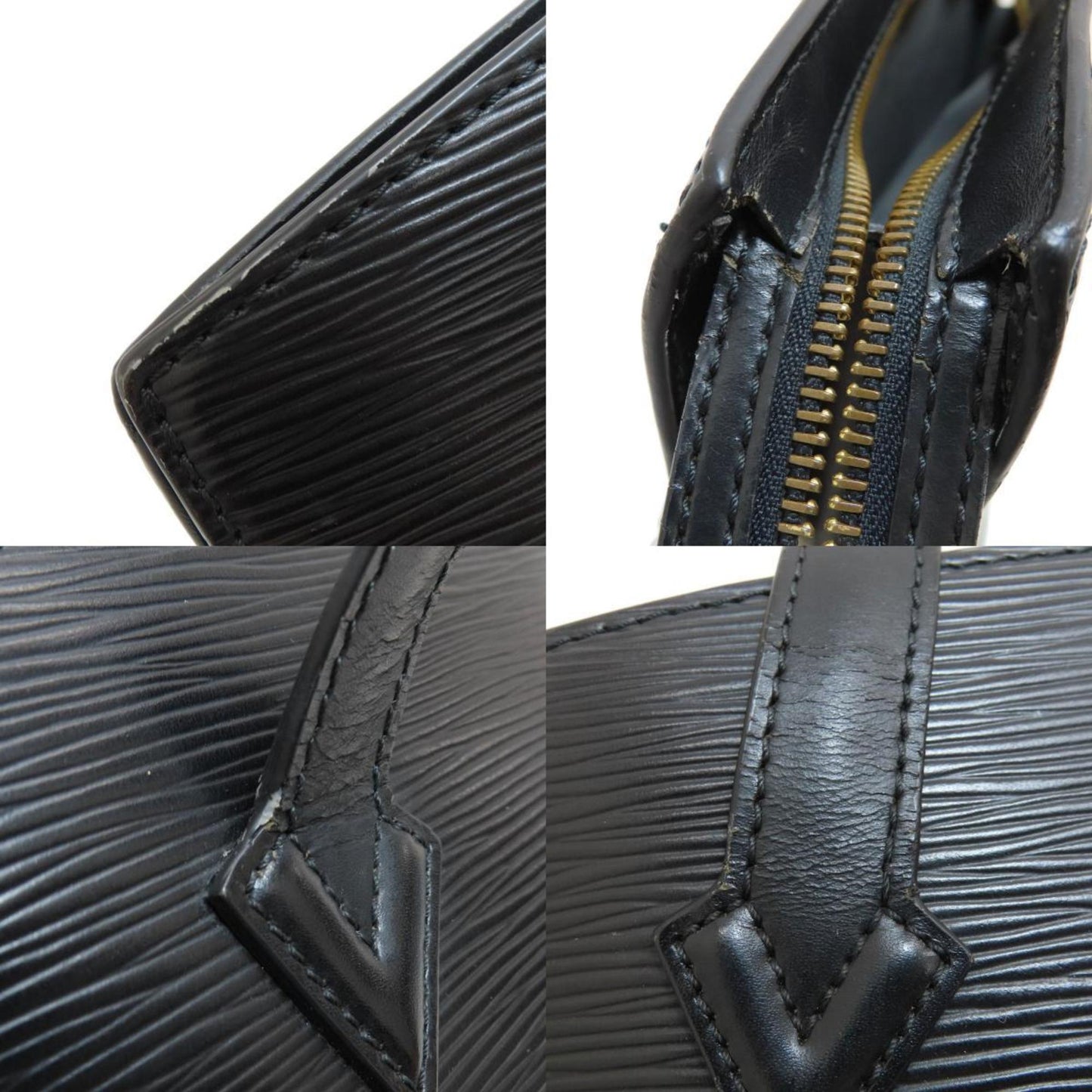 Louis Vuitton Saint Jacques, Black, Leather, handbag