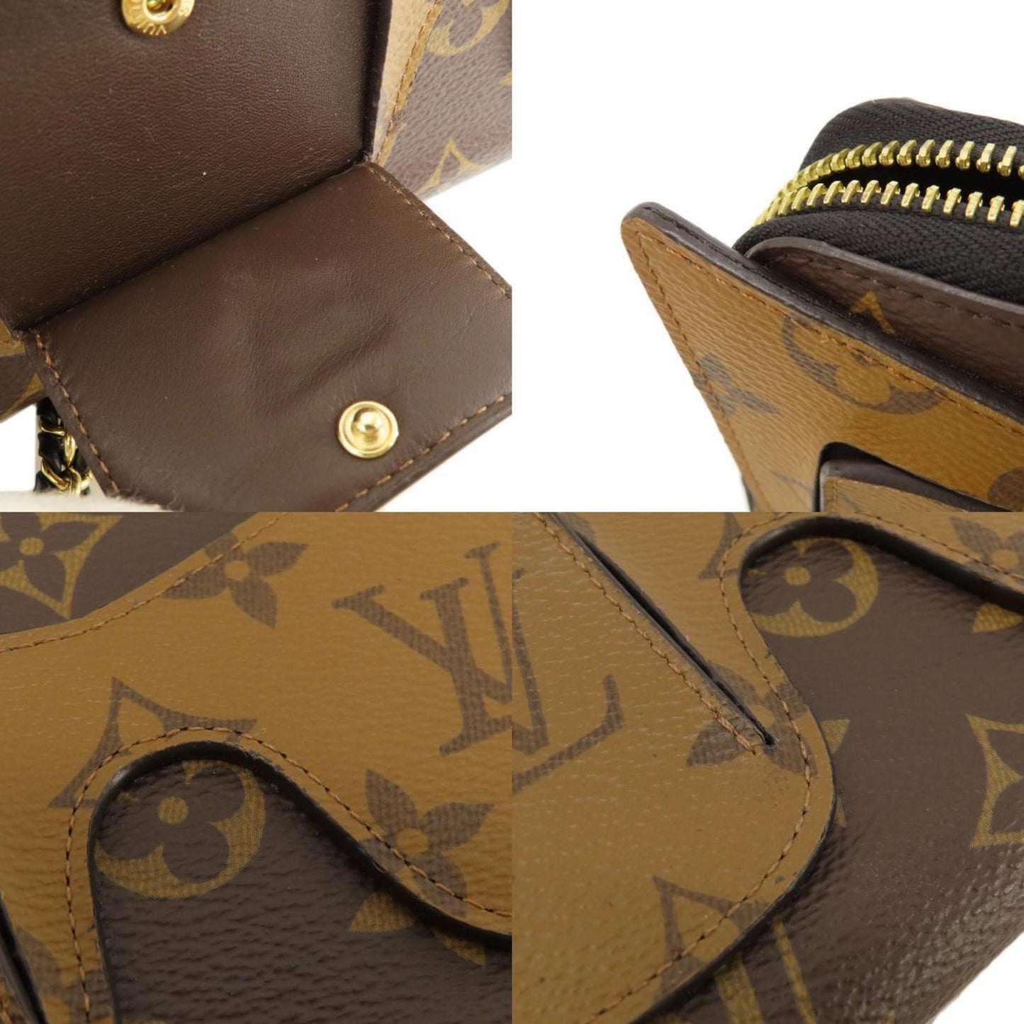 Louis Vuitton Reverse, Brown, Canvas, wallet