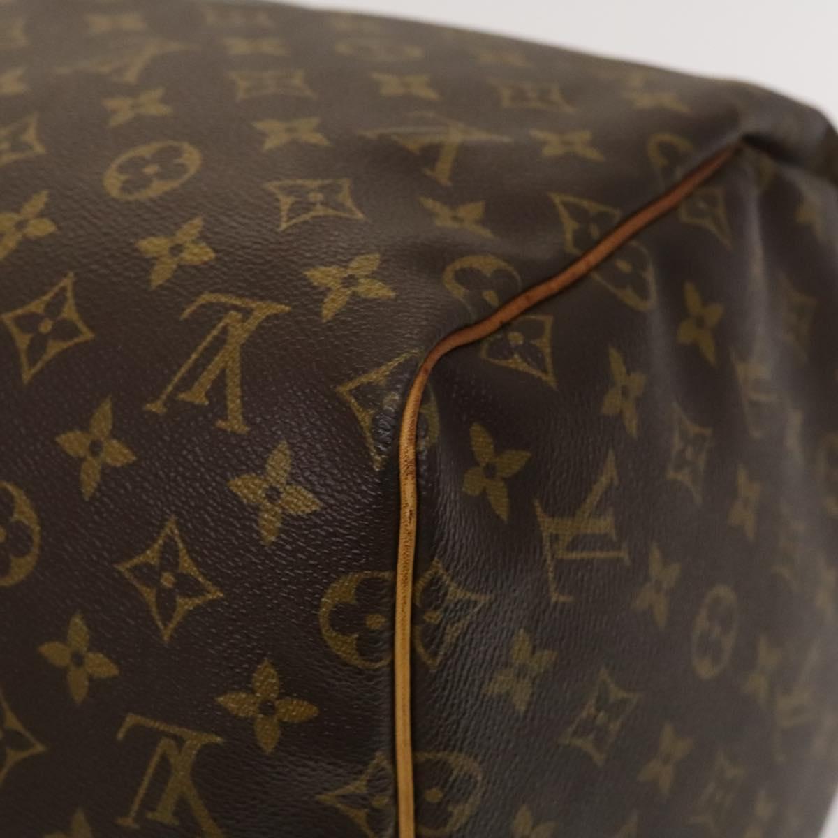 Louis Vuitton Keepall 55, Brown, "CANVAS, LEATHER", travel