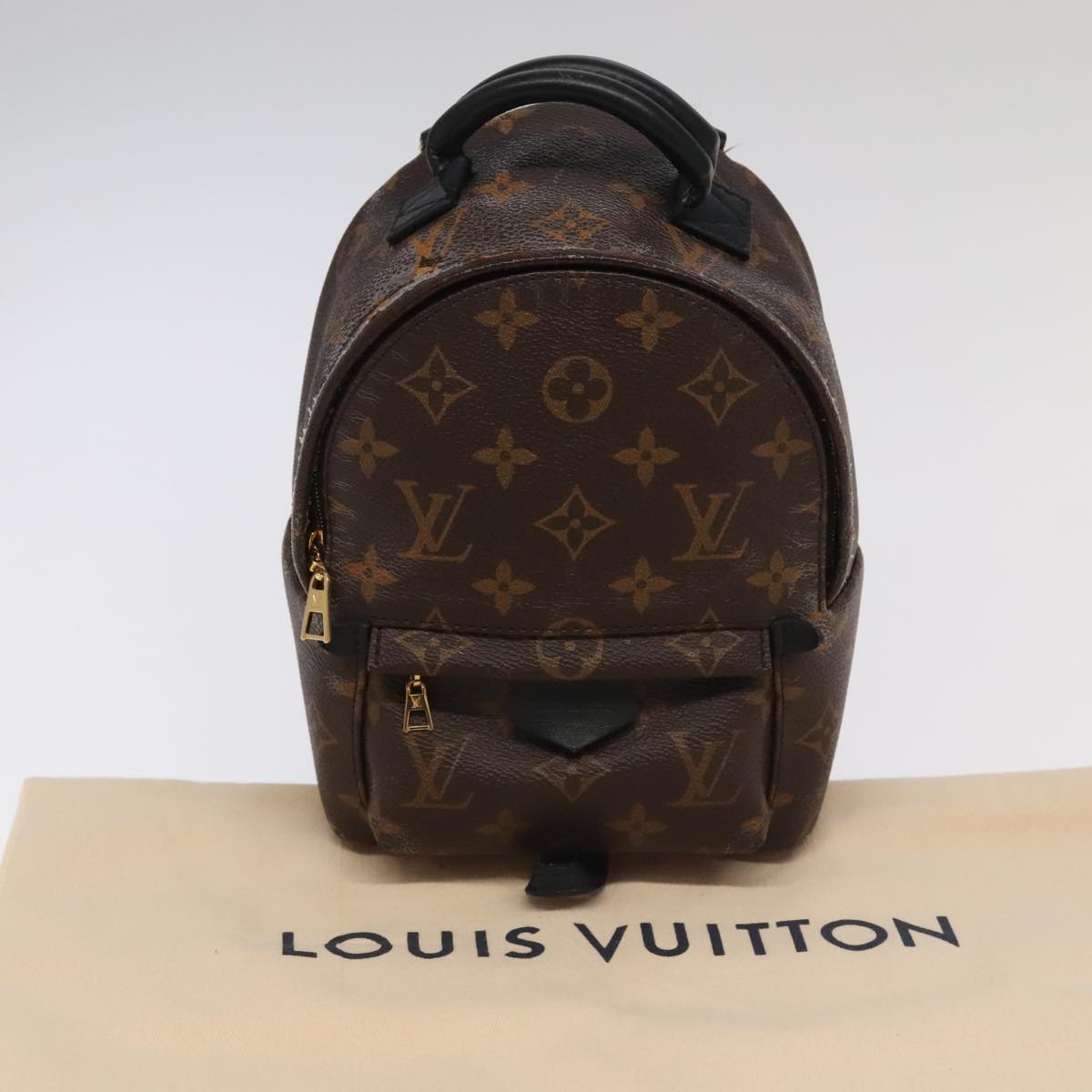 Louis Vuitton Palm Springs mini, Brown, Canvas, backpack