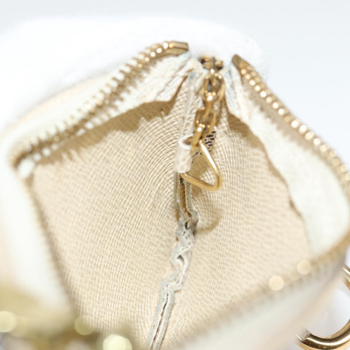 Louis Vuitton Pochette clés NM Canvas, White, Canvas, Wallet