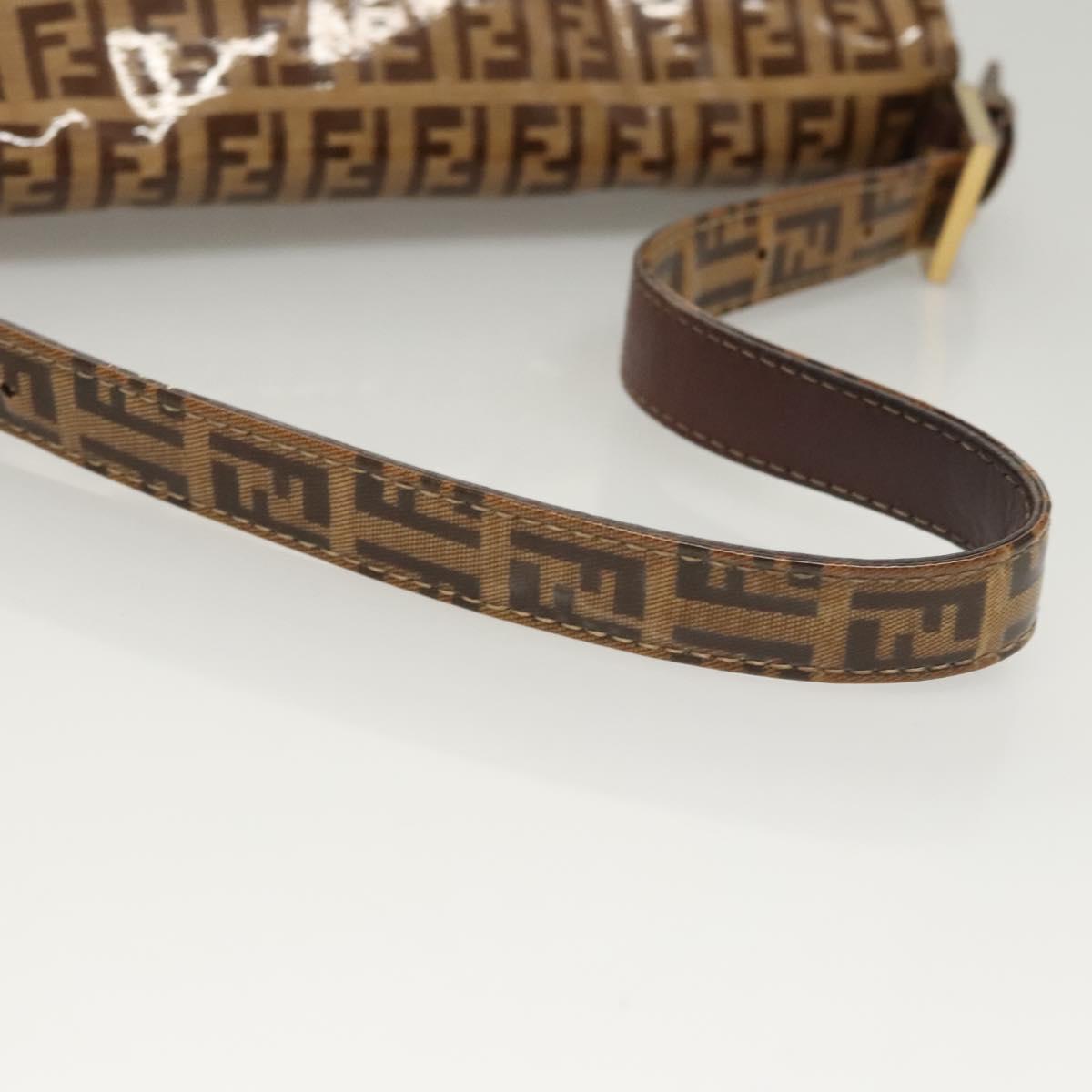 Fendi Baguette, Brown, Canvas, shoulder
