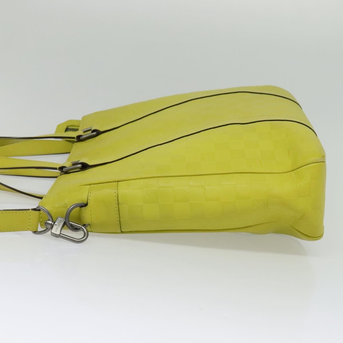 Louis Vuitton Tadao, Yellow, Leather, handbag