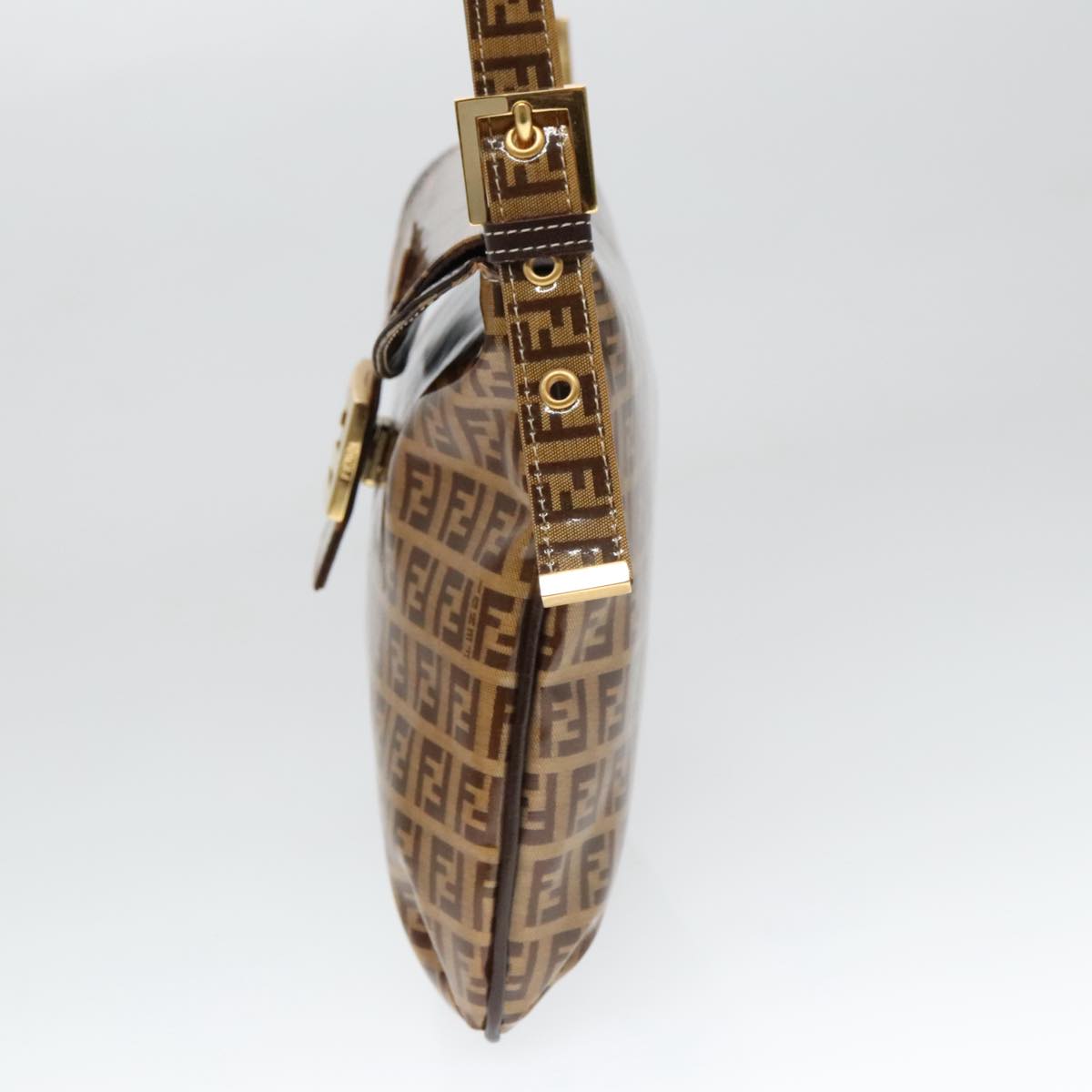 Fendi Baguette, Brown, Canvas, shoulder