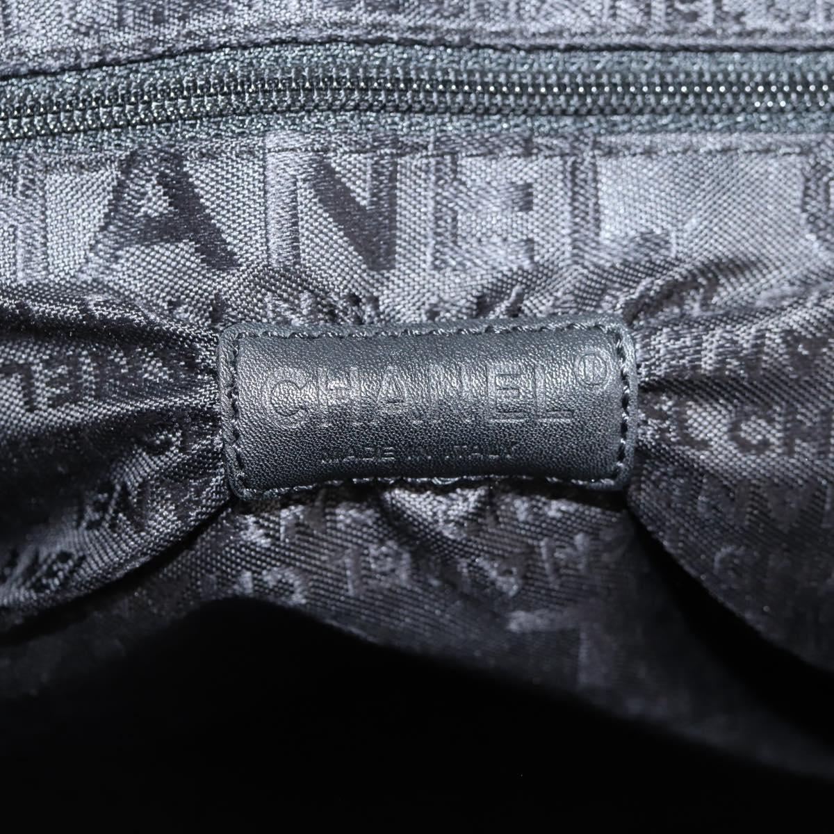 Chanel Chocolate bar, Black, Leather, handbag