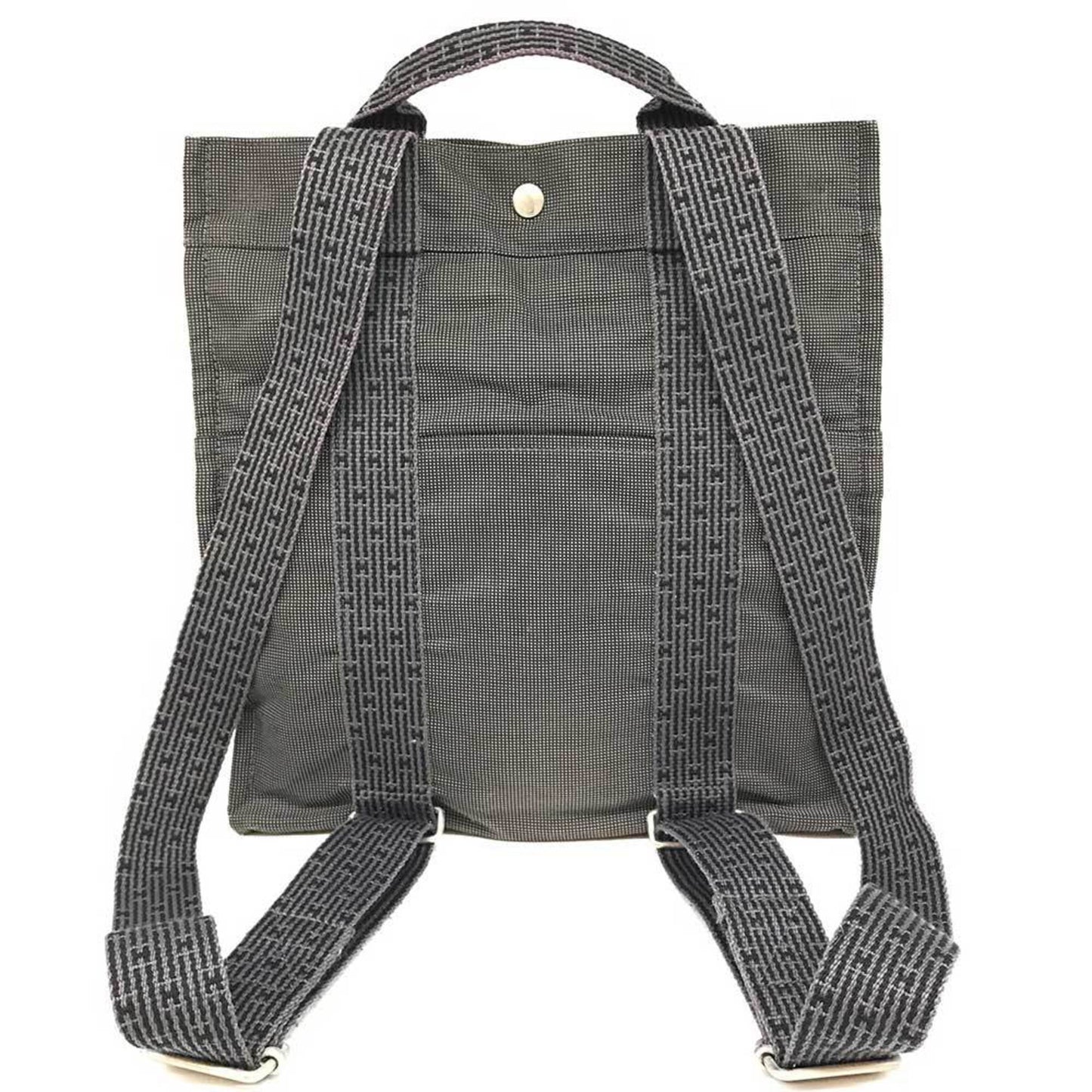 Hermès Herline, Grey, Canvas, backpack
