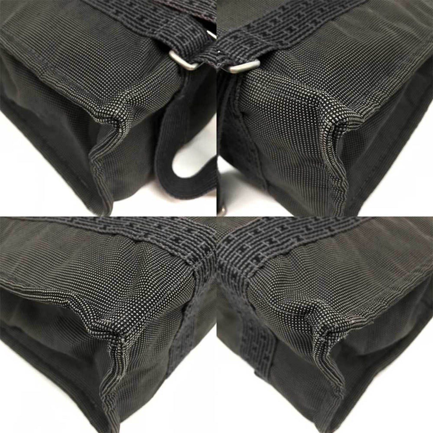 Hermès Herline, Grey, Canvas, backpack
