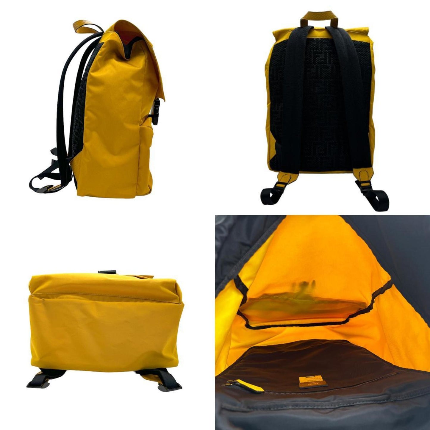 Fendi, Yellow, Synthetic, backpack