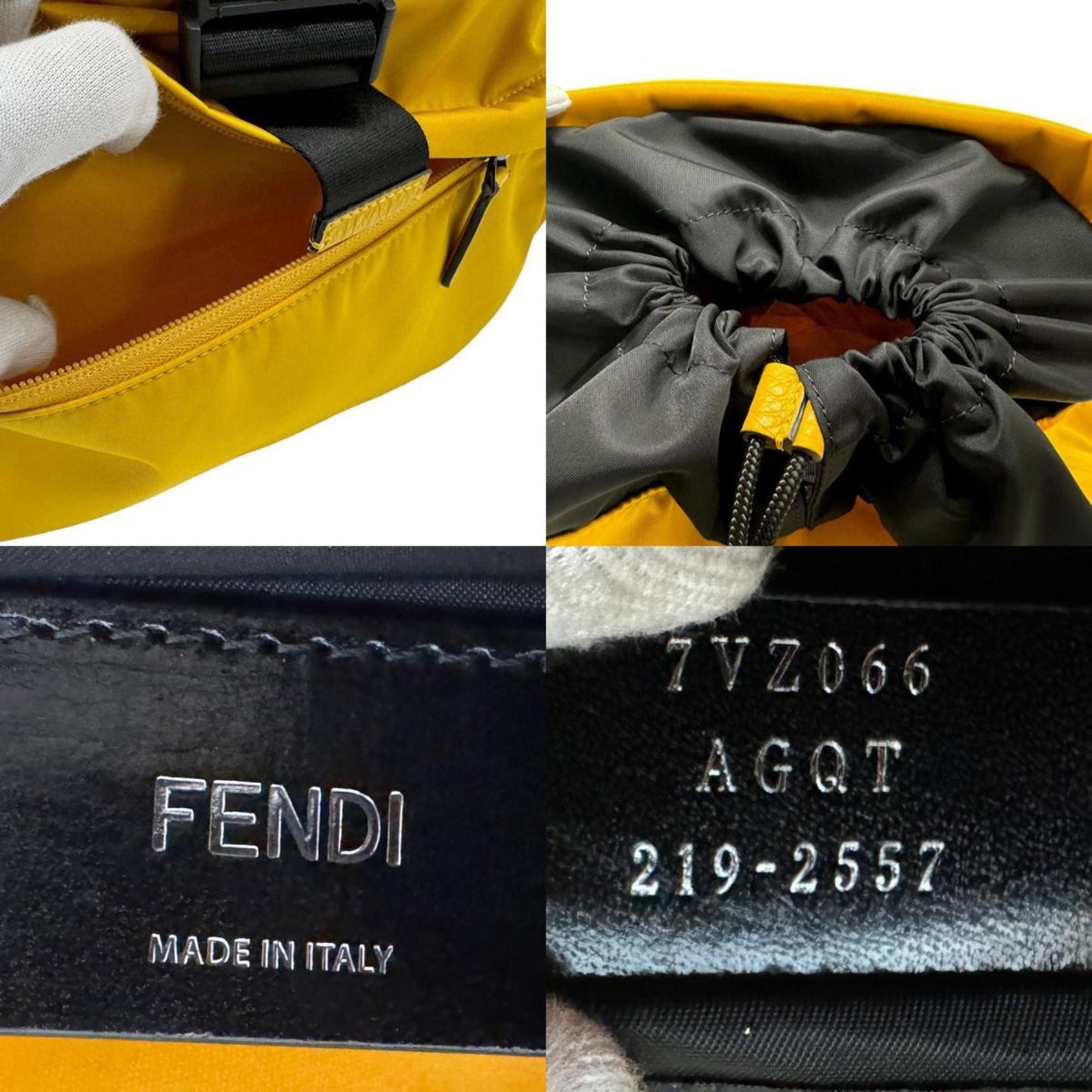 Fendi, Yellow, Synthetic, backpack
