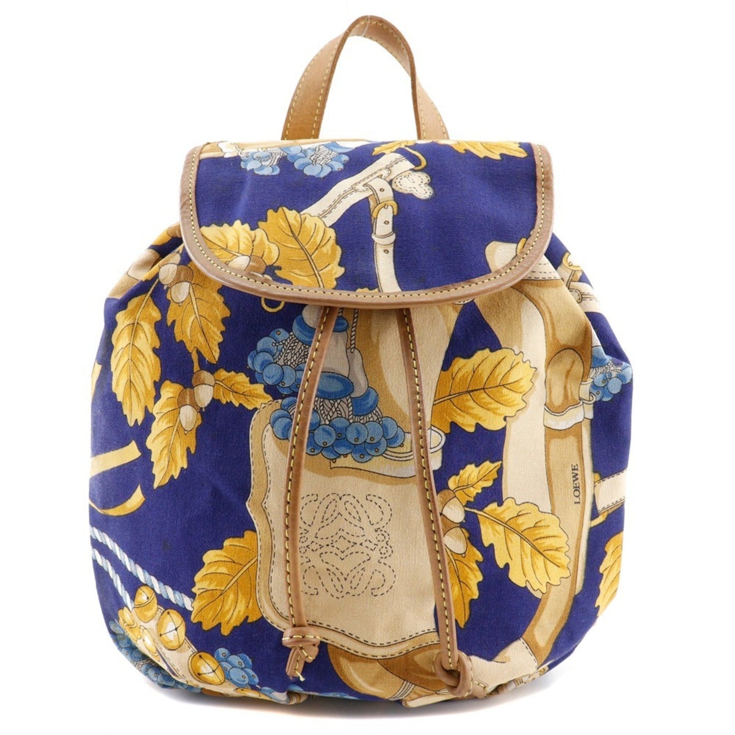 Loewe, Yellow, Canvas, backpack