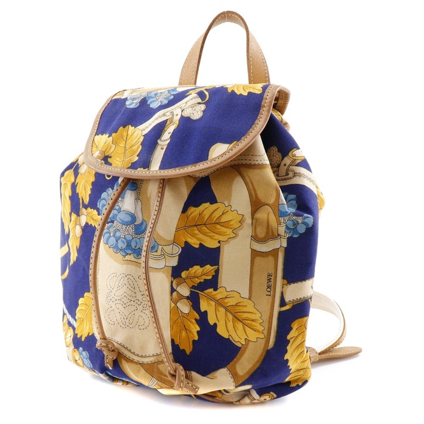 Loewe, Yellow, Canvas, backpack