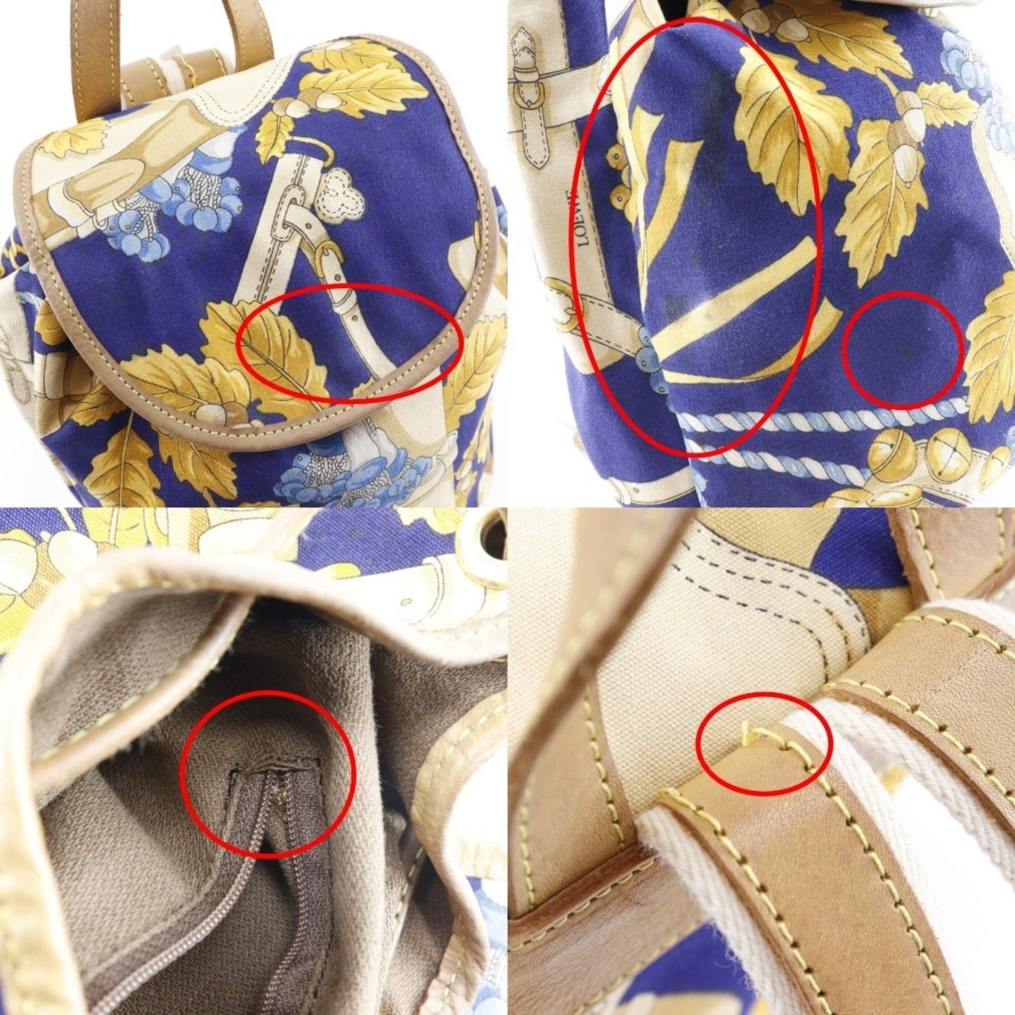 Loewe, Yellow, Canvas, backpack