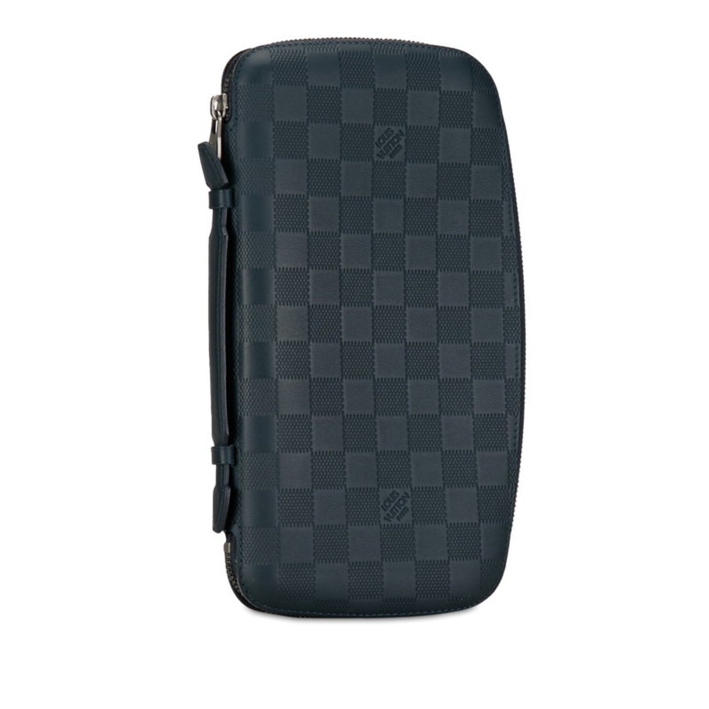 Louis Vuitton Zippy XL, Navy, Leather, wallet