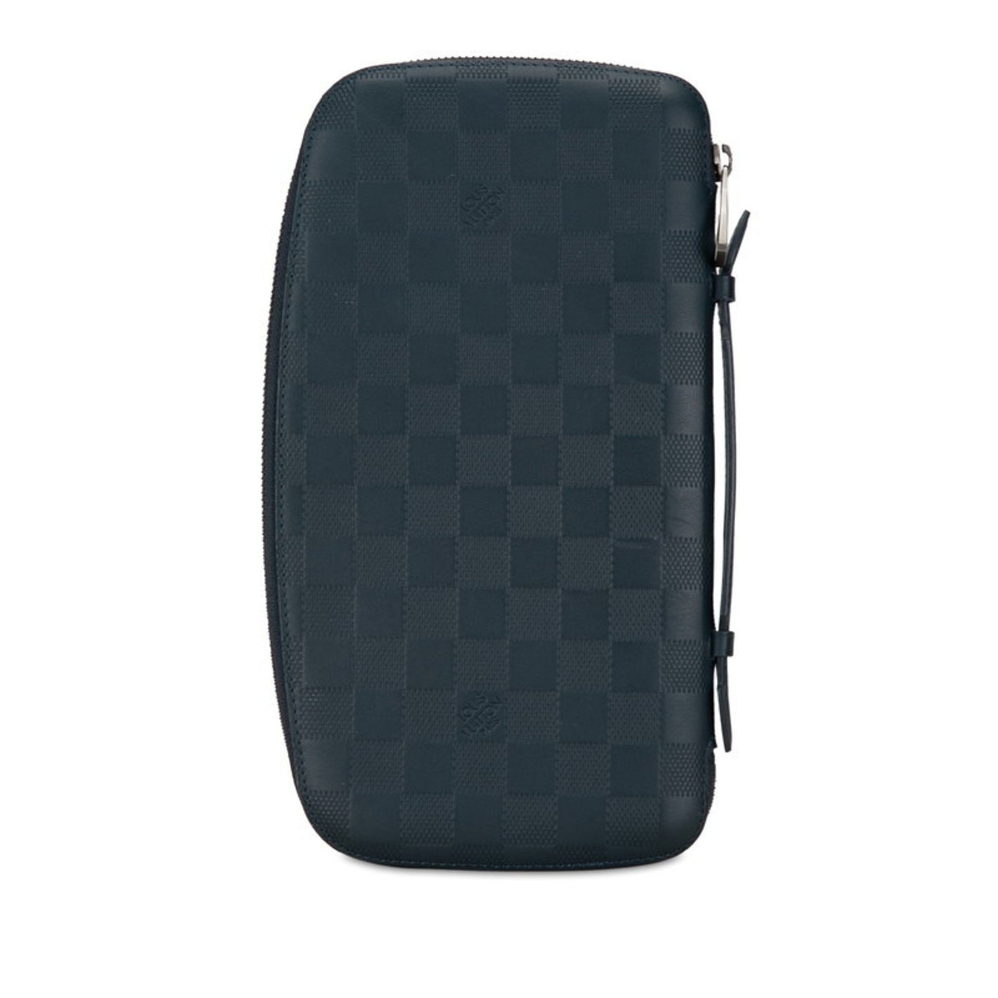 Louis Vuitton Zippy XL, Navy, Leather, wallet