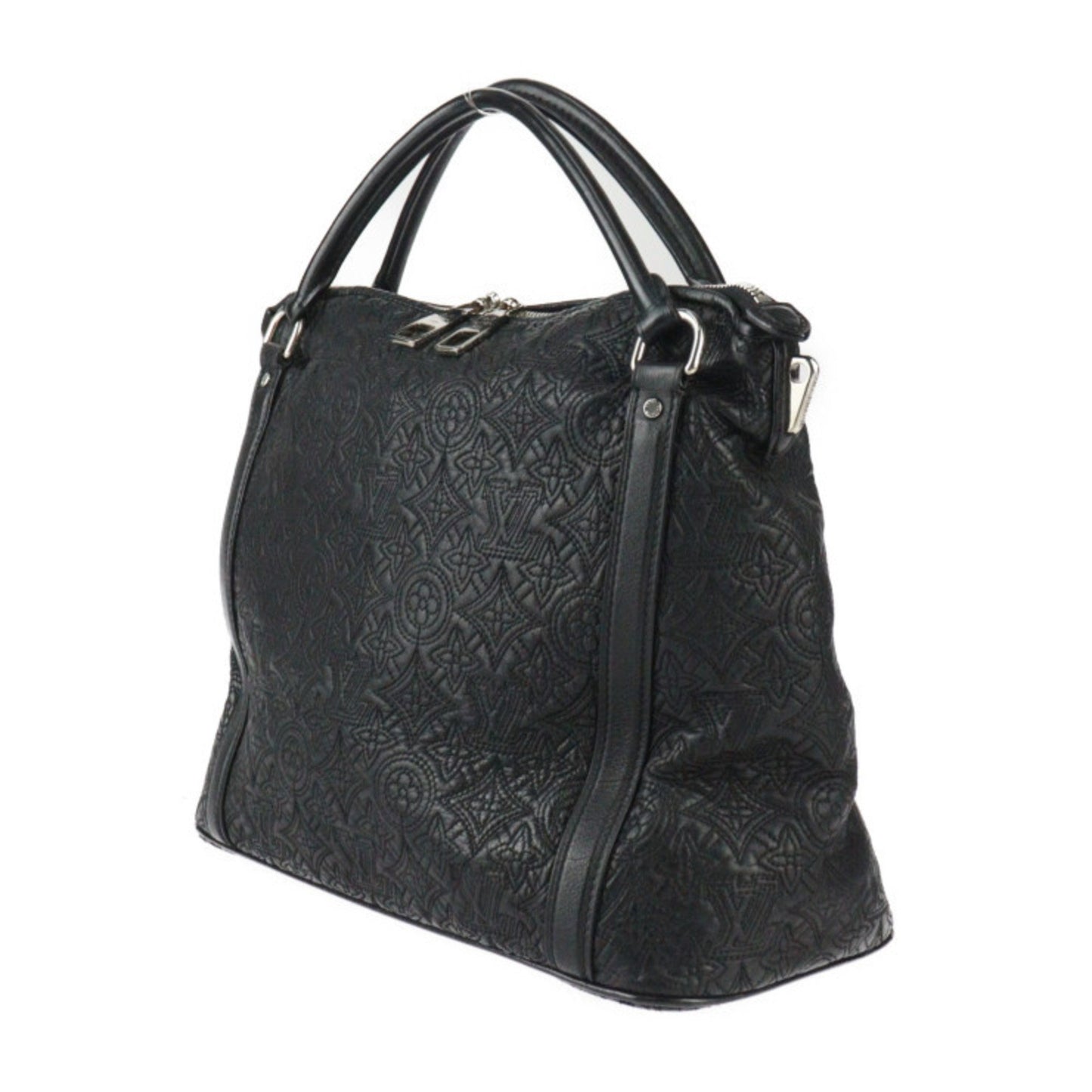 Louis Vuitton Antheia, Black, Leather, handbag