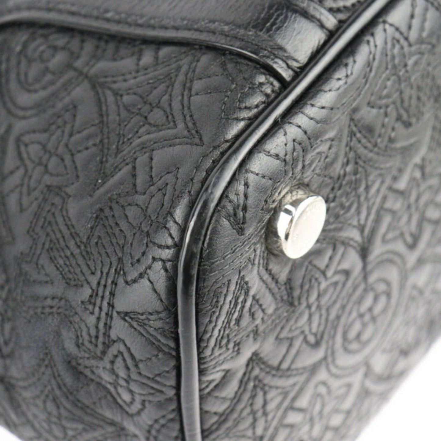 Louis Vuitton Antheia, Black, Leather, handbag