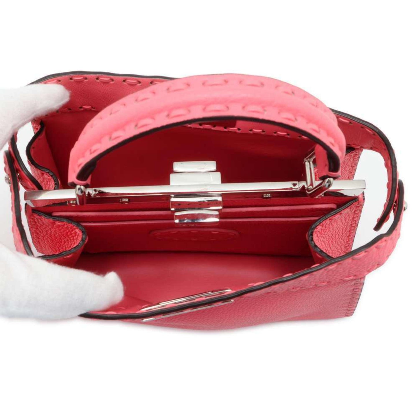 Fendi Peekaboo, Pink, Leather, handbag