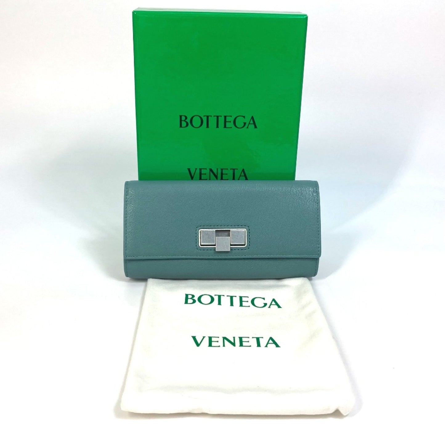 Bottega Veneta Veneta, Blue, Leather, wallet