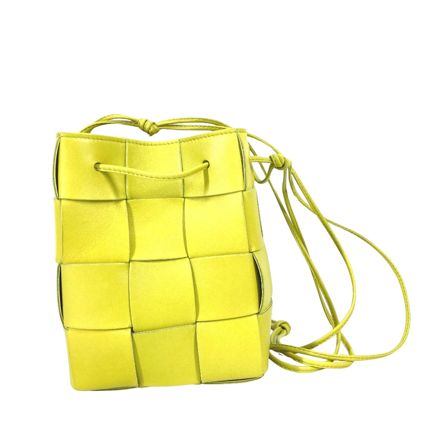 Bottega Veneta Cassette, Yellow, Leather, clutch