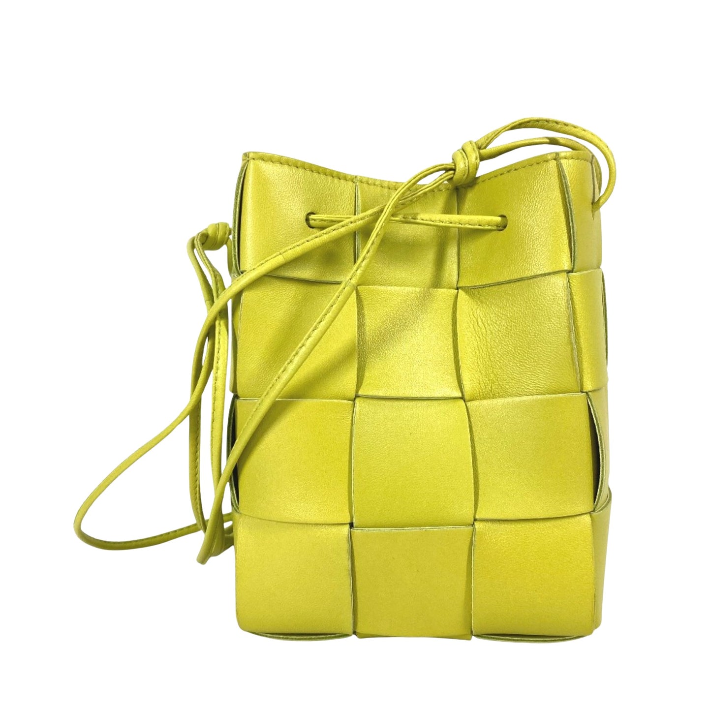 Bottega Veneta Cassette, Yellow, Leather, clutch