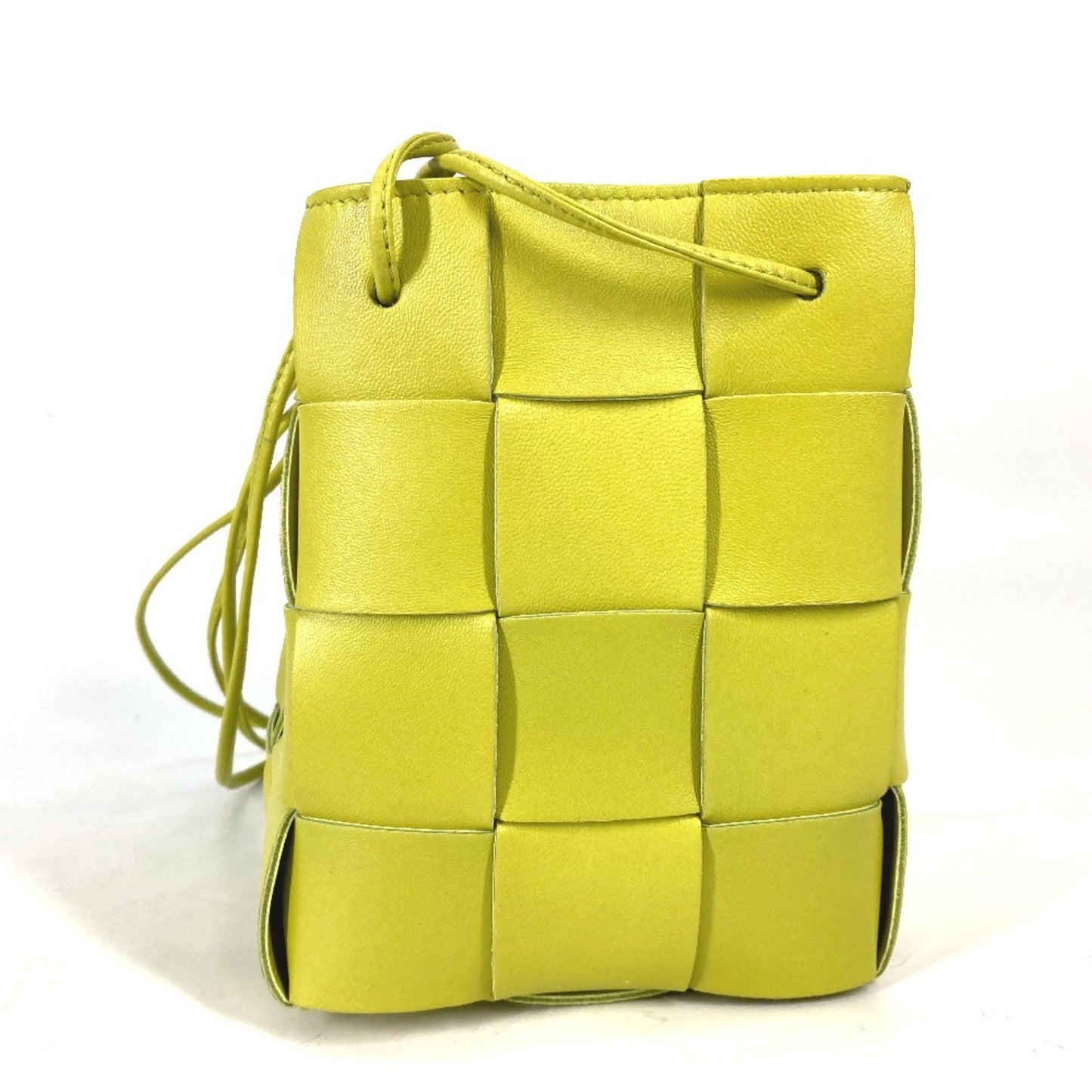 Bottega Veneta Cassette, Yellow, Leather, clutch