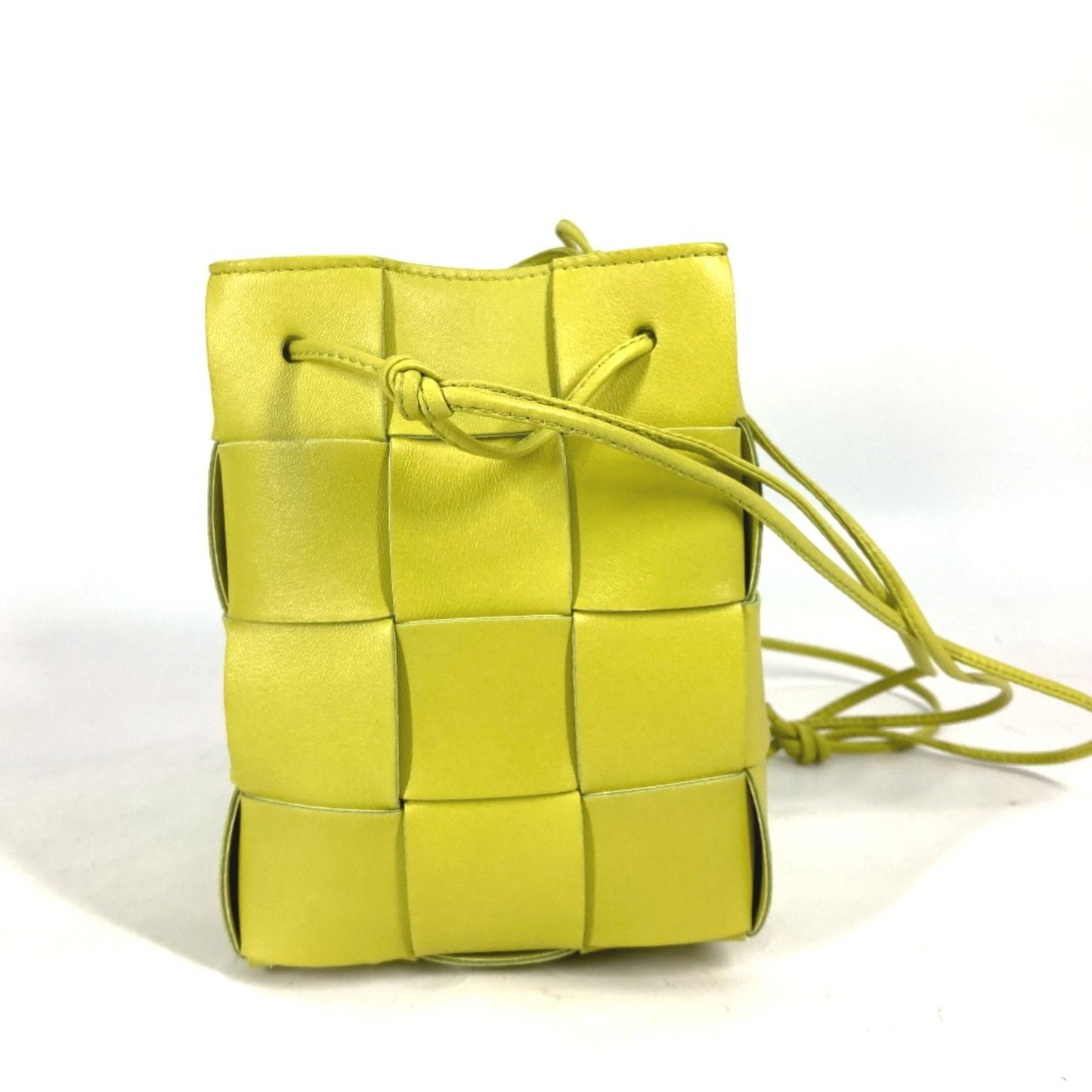 Bottega Veneta Cassette, Yellow, Leather, clutch