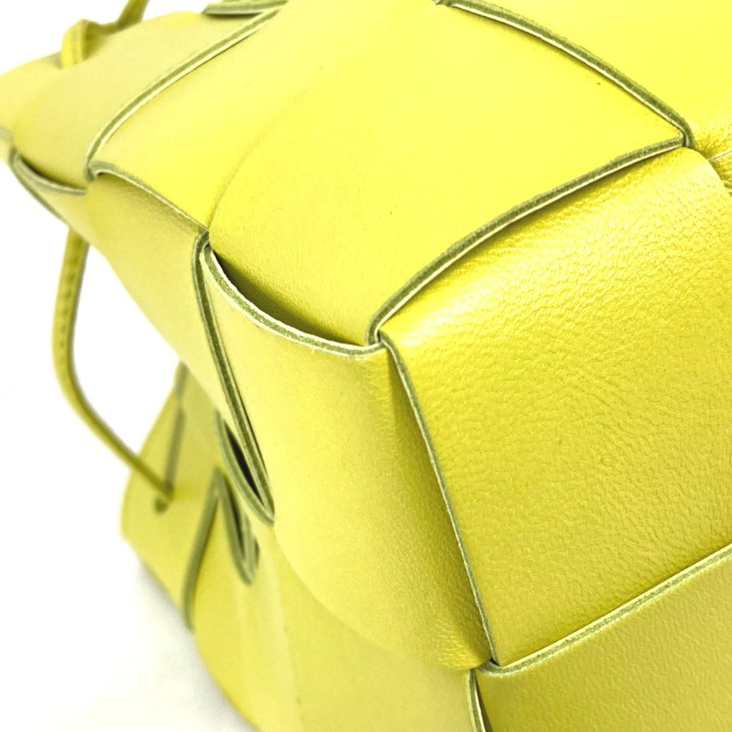 Bottega Veneta Cassette, Yellow, Leather, clutch
