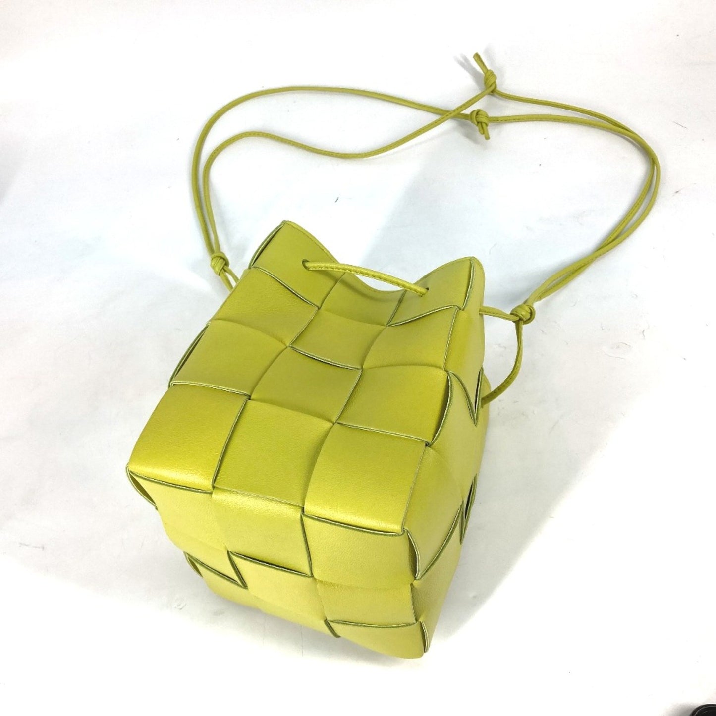Bottega Veneta Cassette, Yellow, Leather, clutch