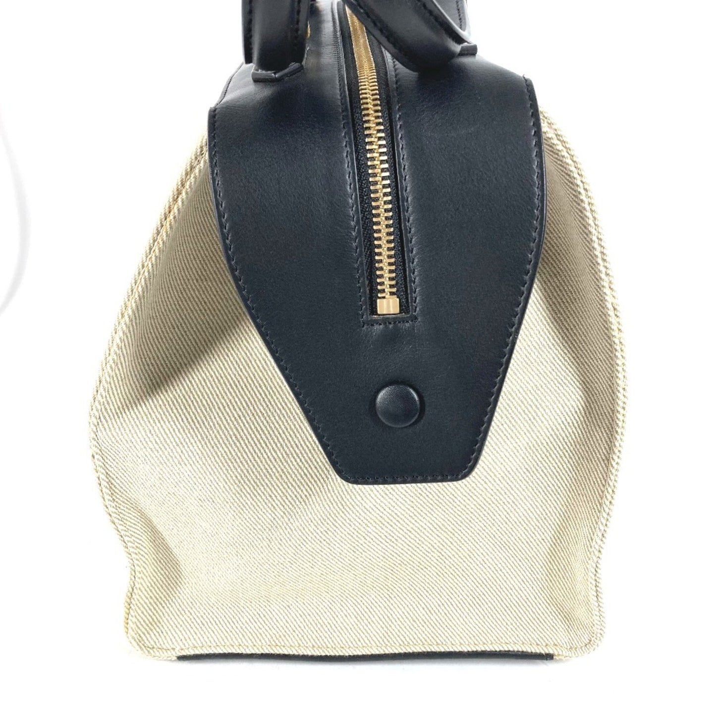 Céline Ring, Beige, Canvas, shoulder