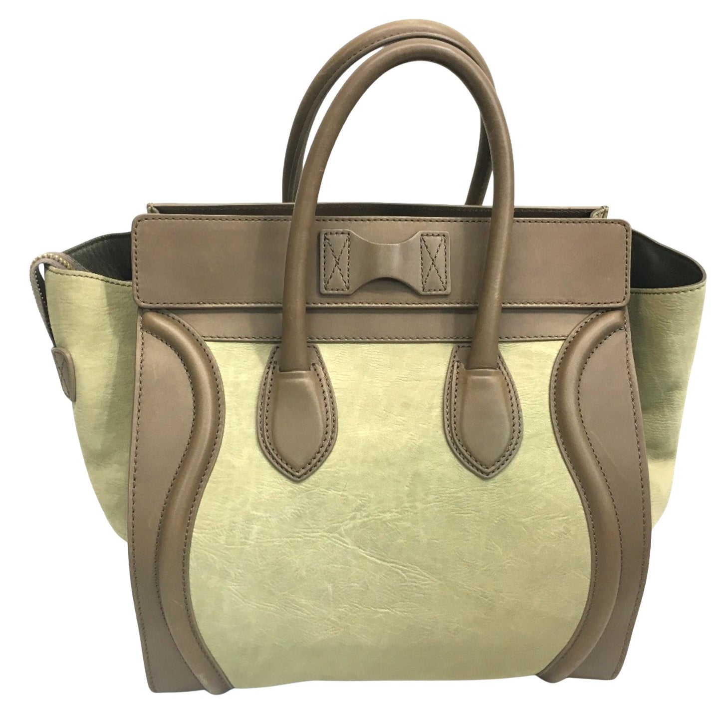 Céline Luggage Phantom, Beige, Leather, handbag