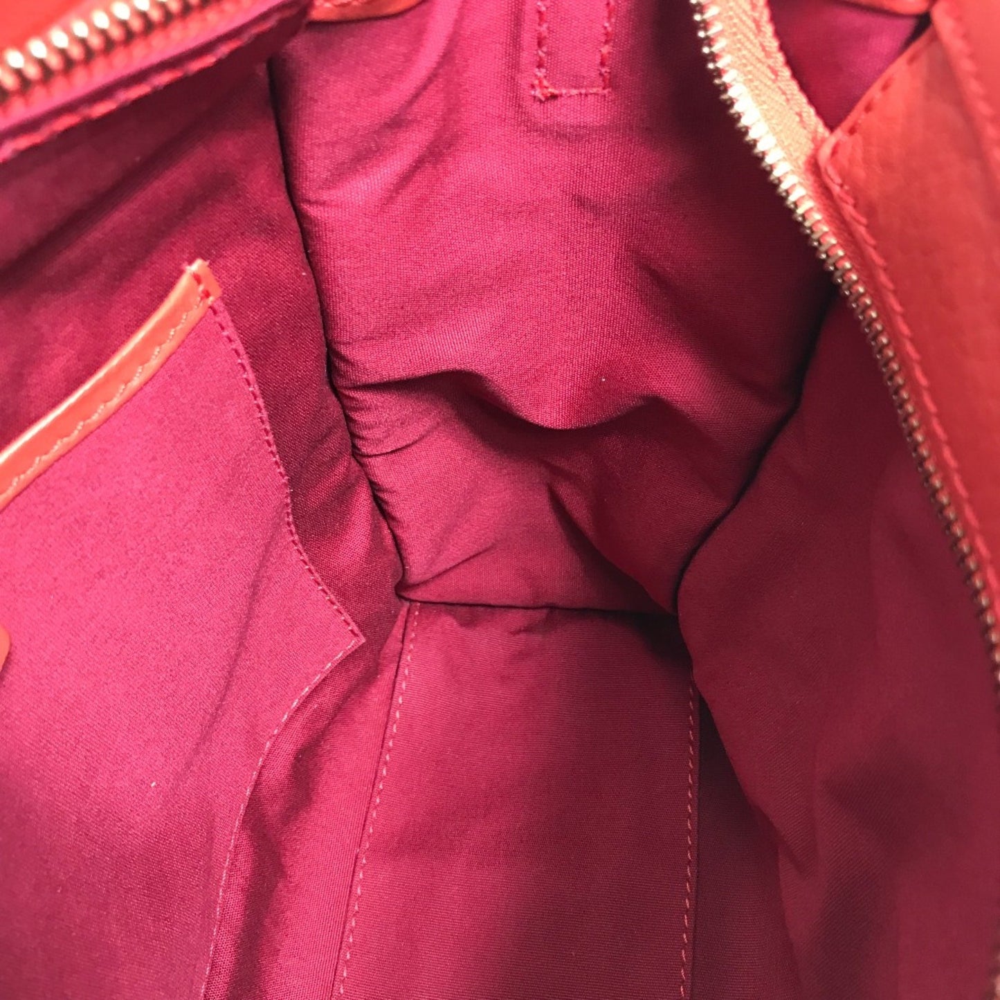 Céline Nano Luggage, Red, Leather, handbag