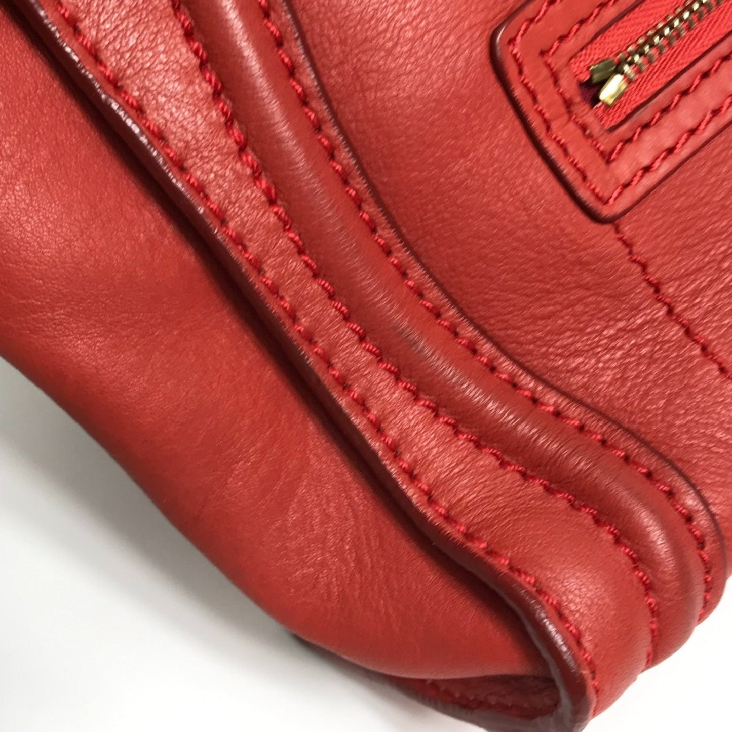 Céline Nano Luggage, Red, Leather, handbag