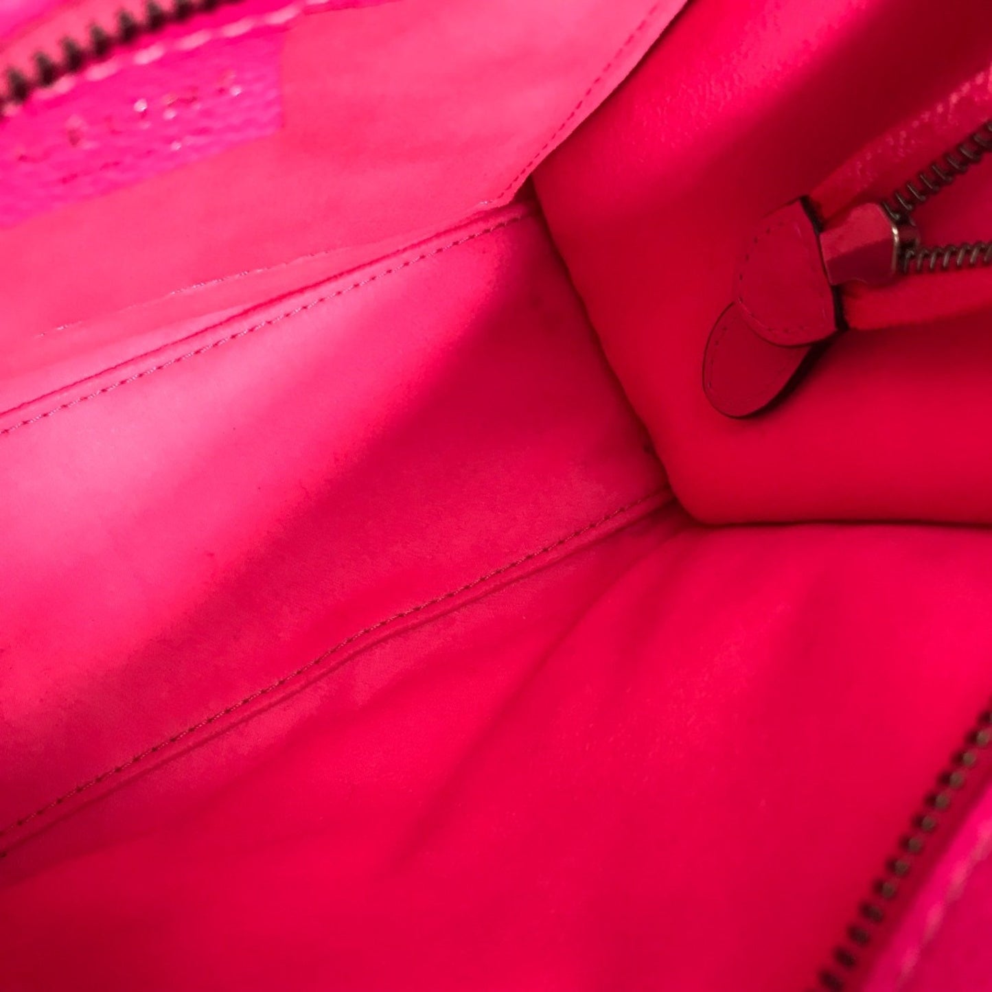 Céline Nano Luggage, Pink, Leather, handbag