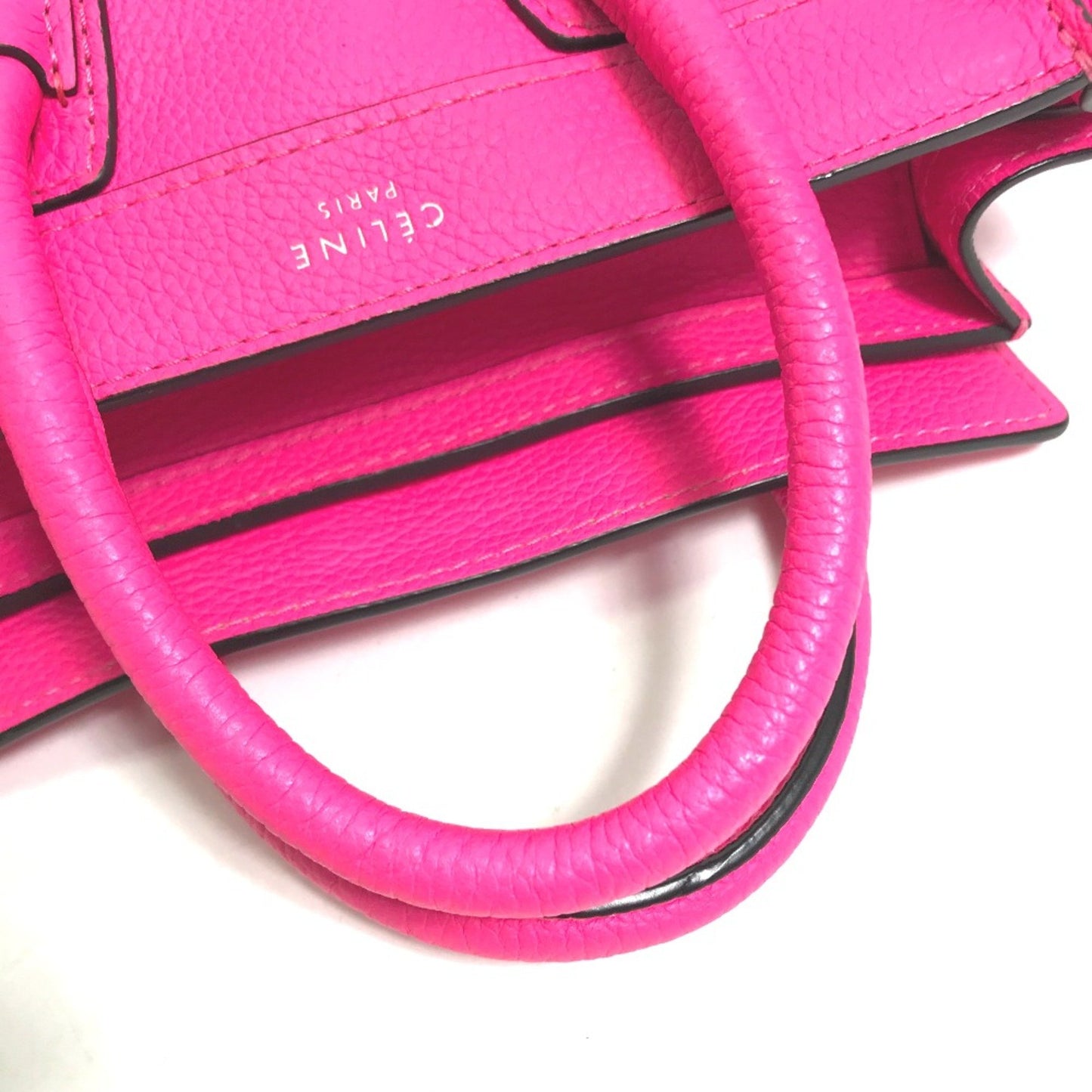 Céline Nano Luggage, Pink, Leather, handbag