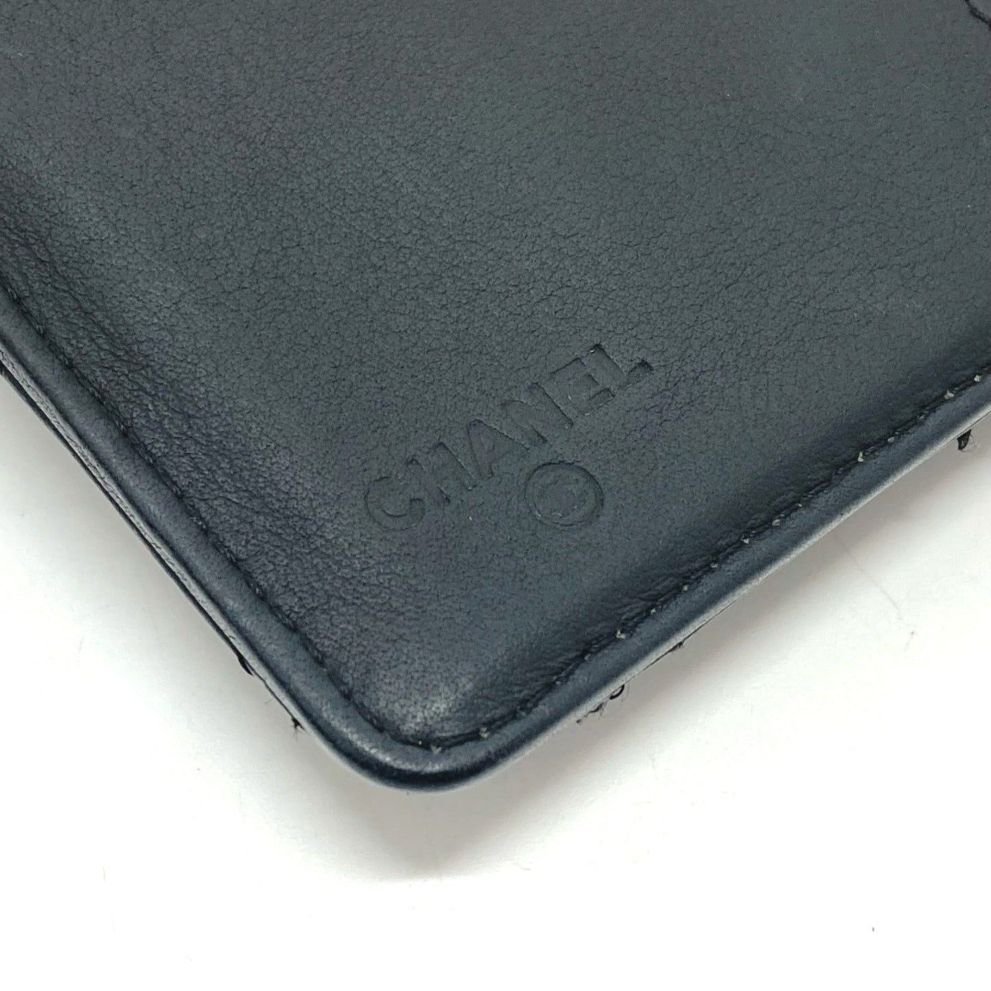 Chanel Matelassé, Black, Leather, wallet