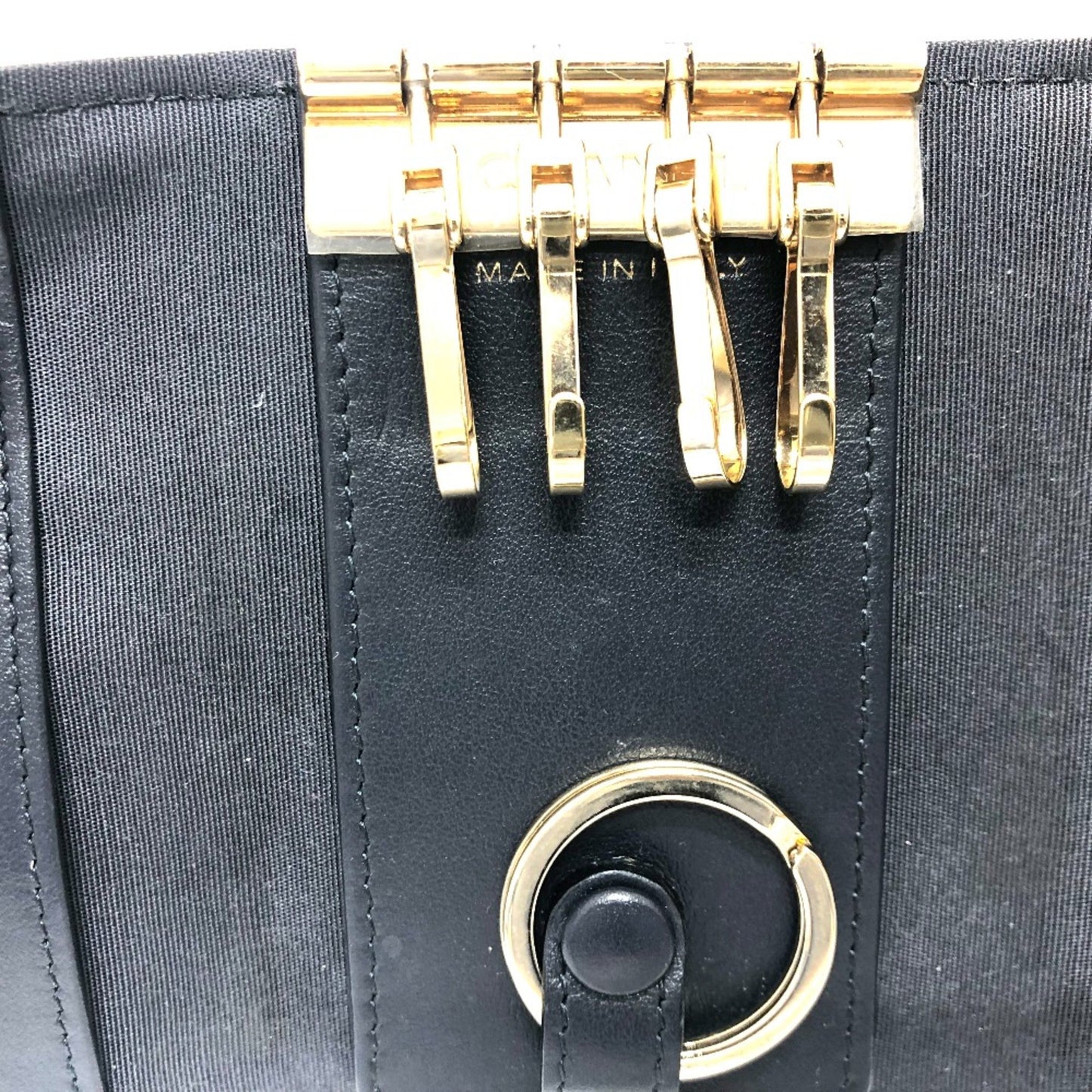 Chanel Logo CC, Black, Leather, wallet