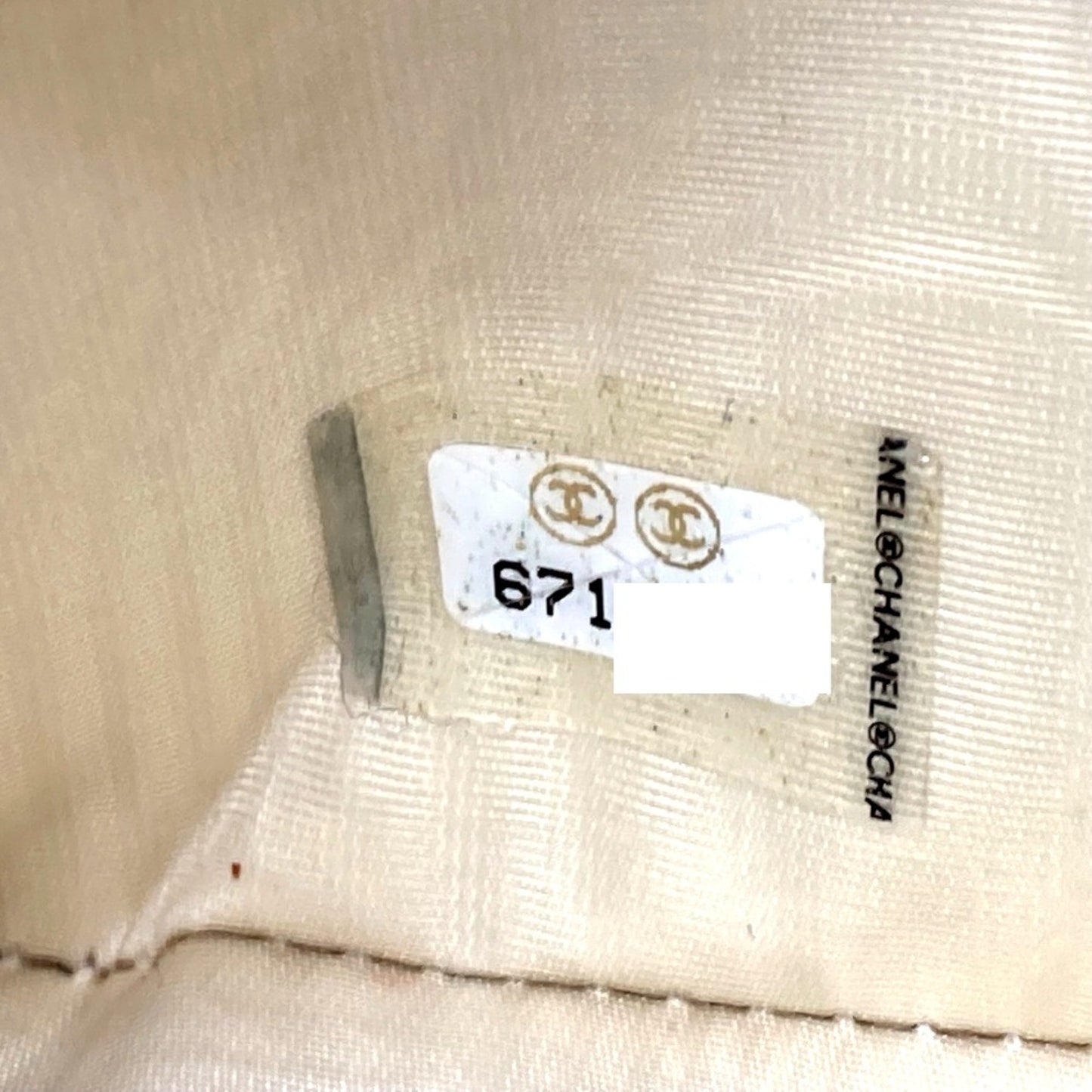 Chanel Logo CC, Beige, Leather, wallet