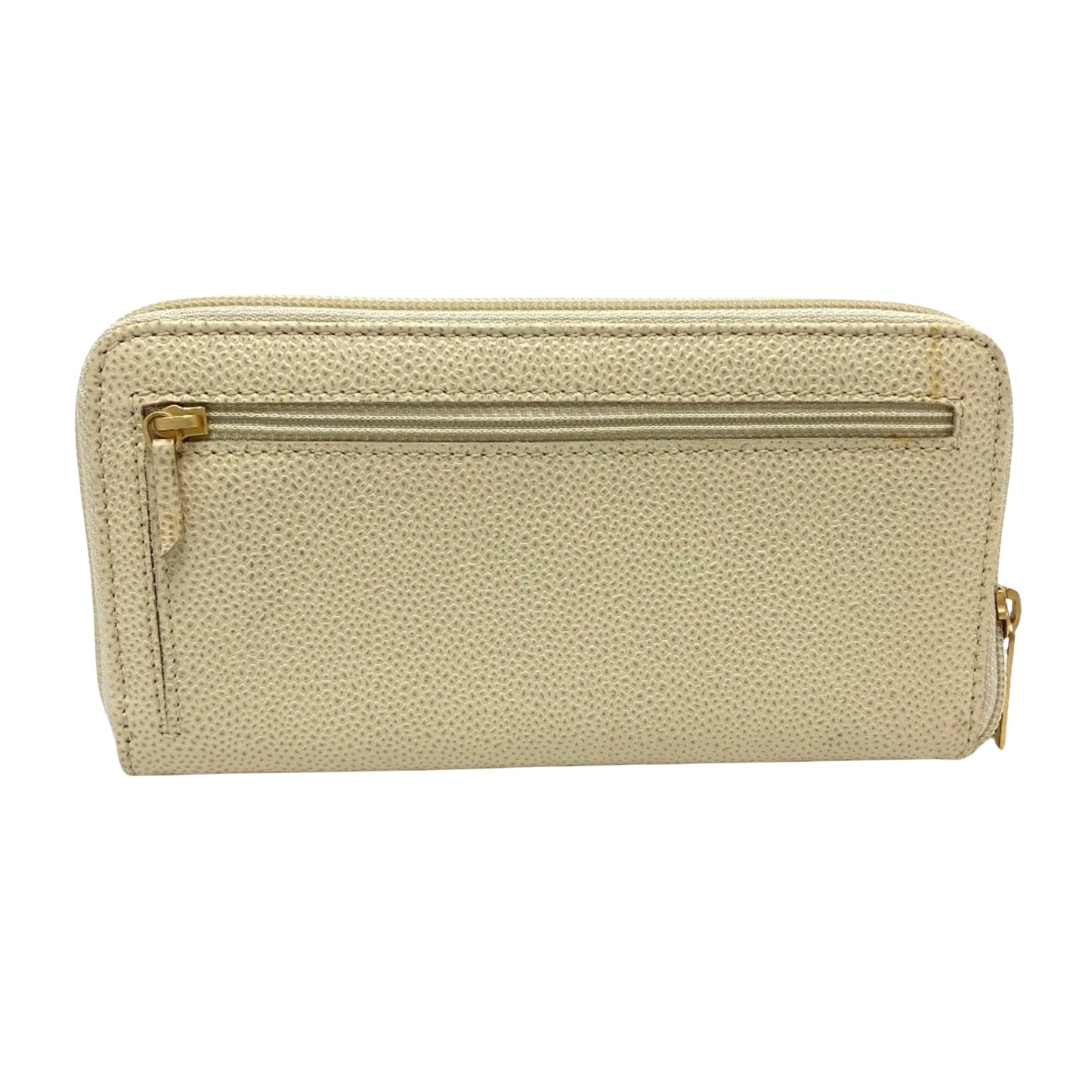 Chanel Logo CC, Beige, Leather, wallet