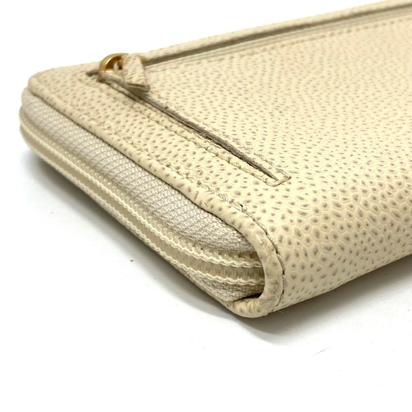 Chanel Logo CC, Beige, Leather, wallet