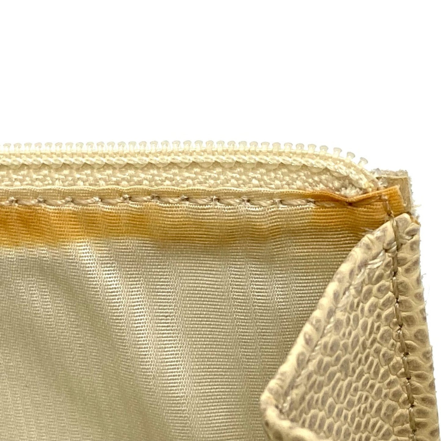 Chanel Logo CC, Beige, Leather, wallet