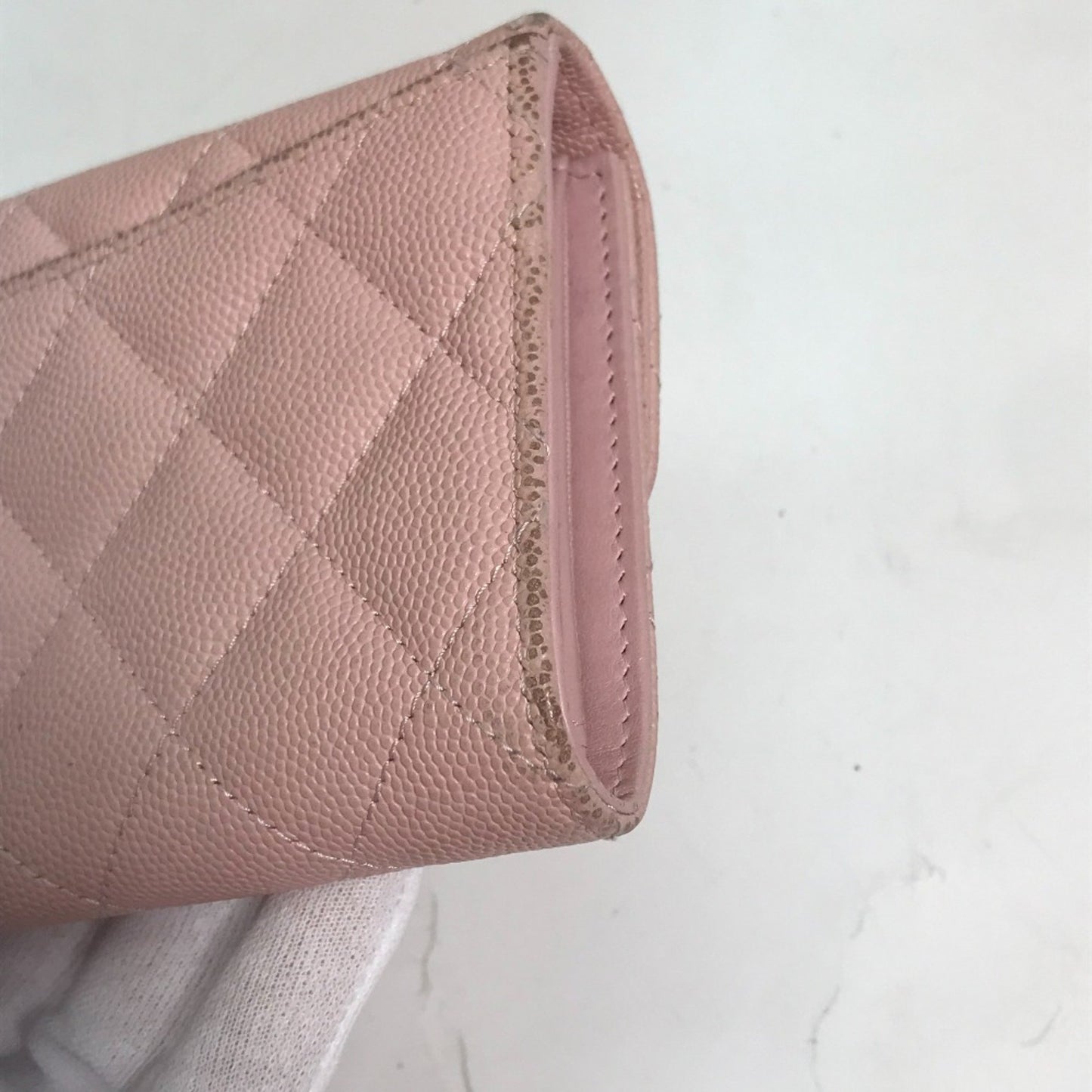 Chanel Matelassé, Pink, Leather, wallet