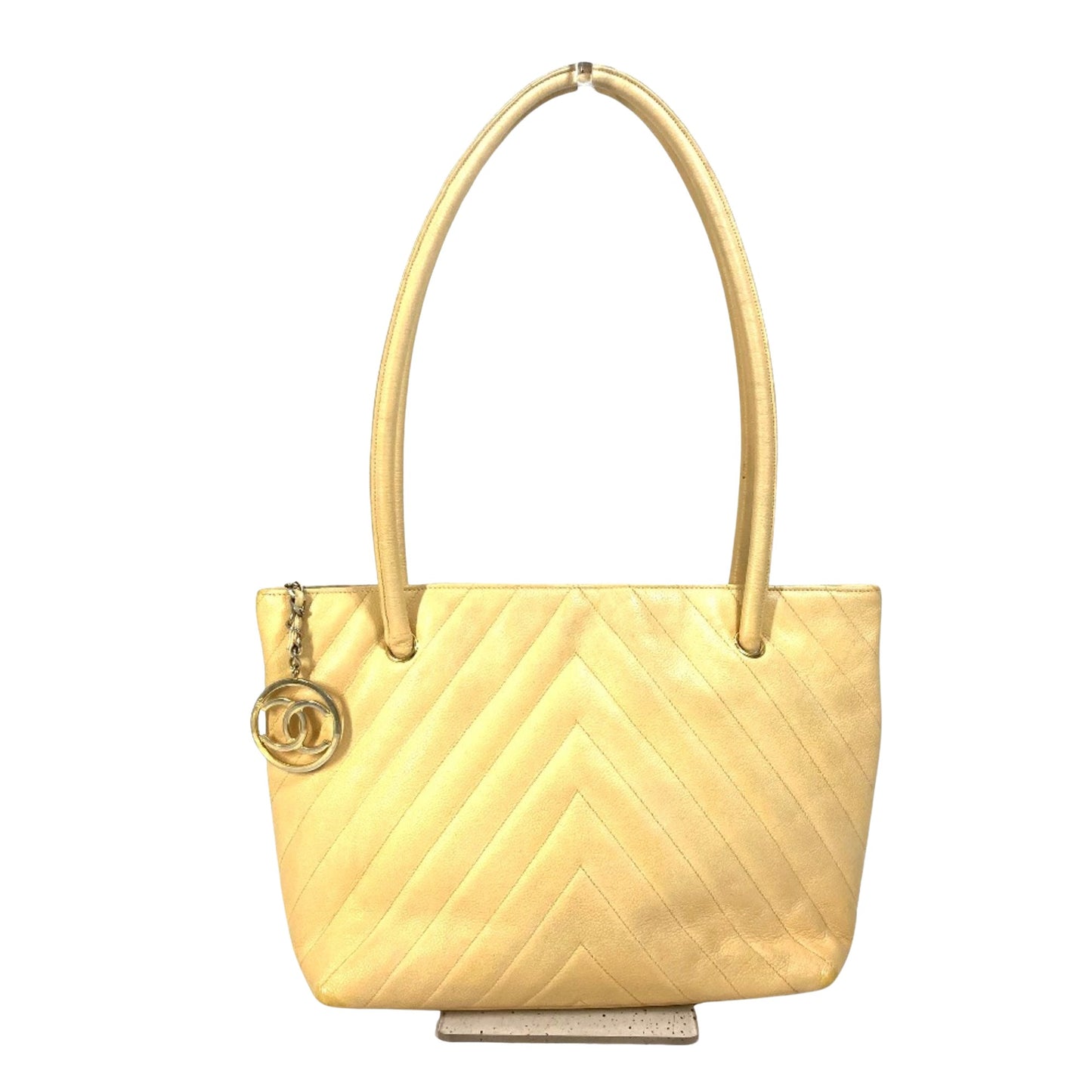 Chanel Wild stitch, Yellow, Leather, shoulder