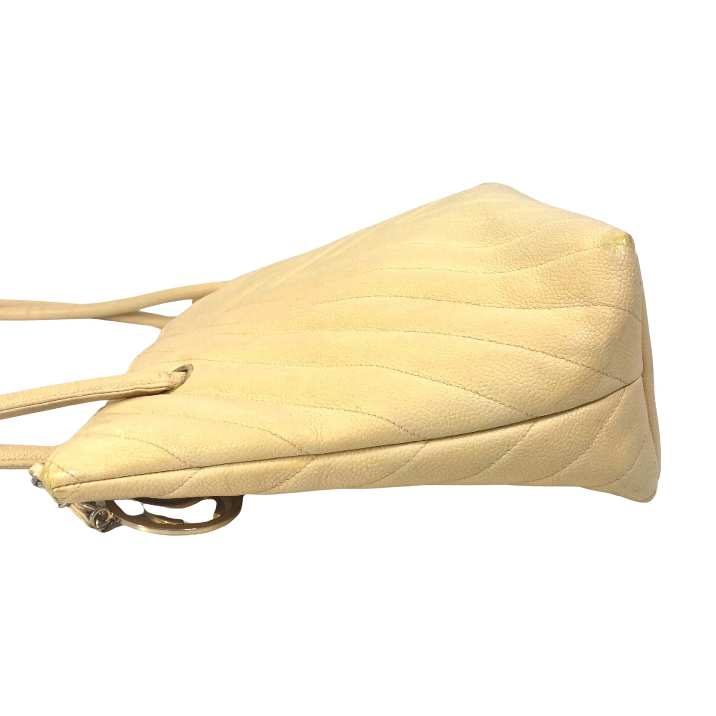 Chanel Wild stitch, Yellow, Leather, shoulder