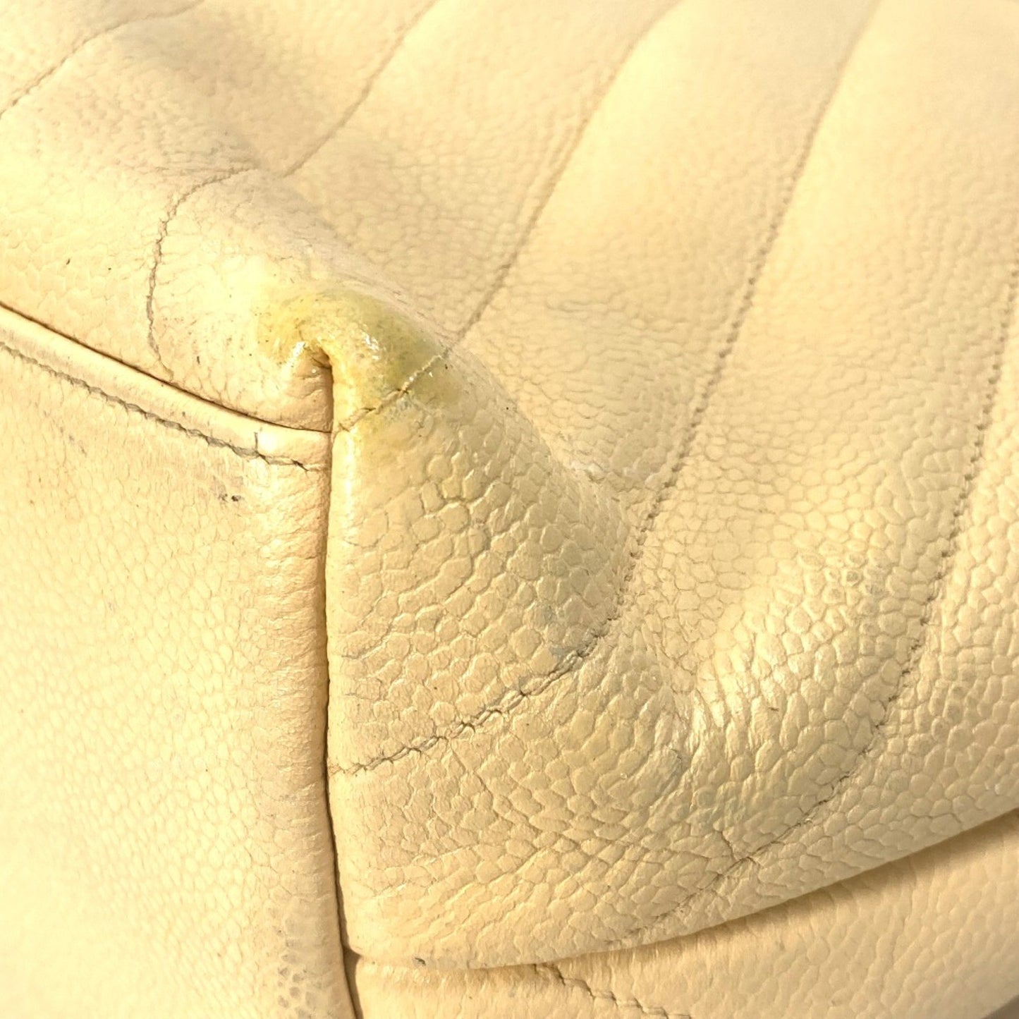 Chanel Wild stitch, Yellow, Leather, shoulder
