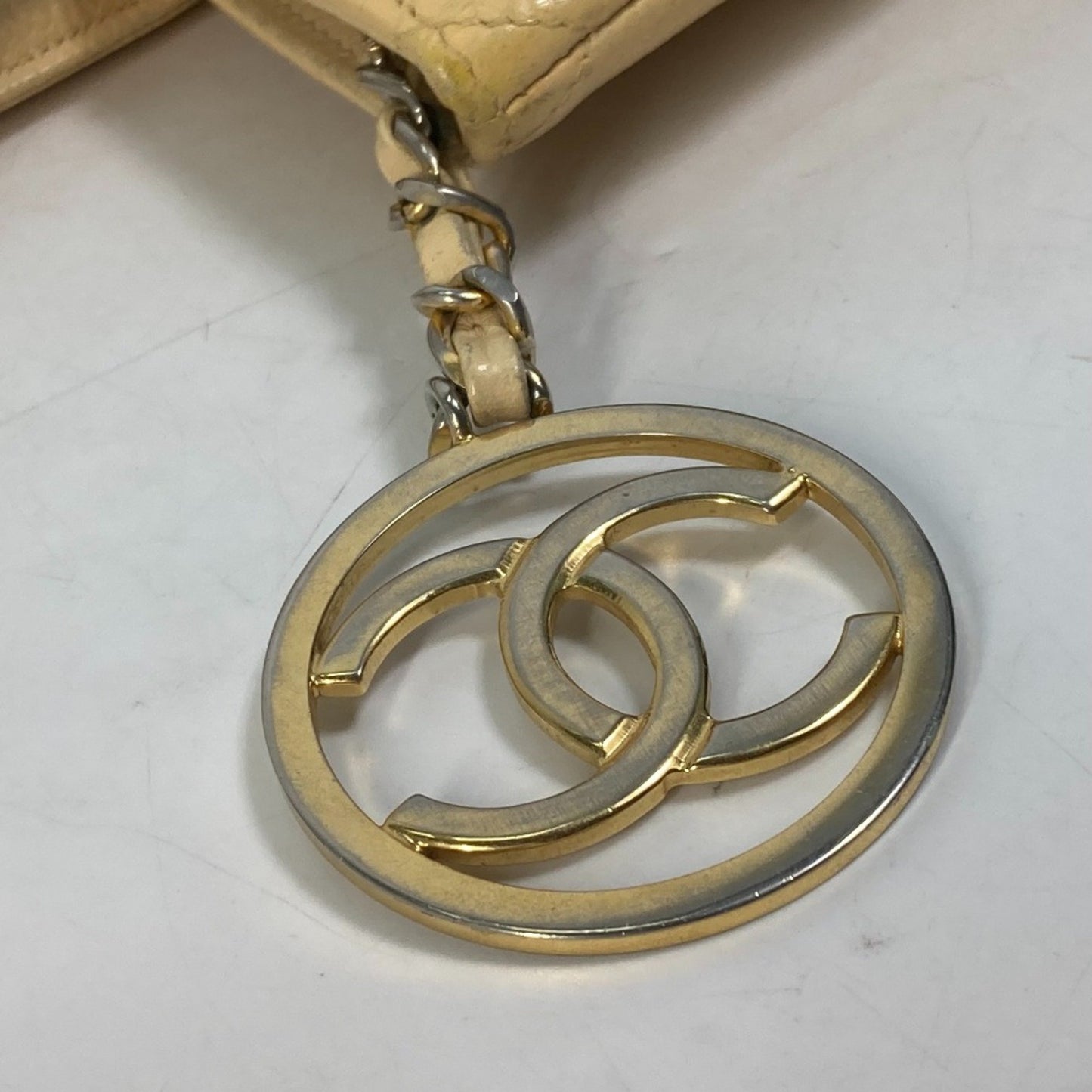 Chanel Wild stitch, Yellow, Leather, shoulder