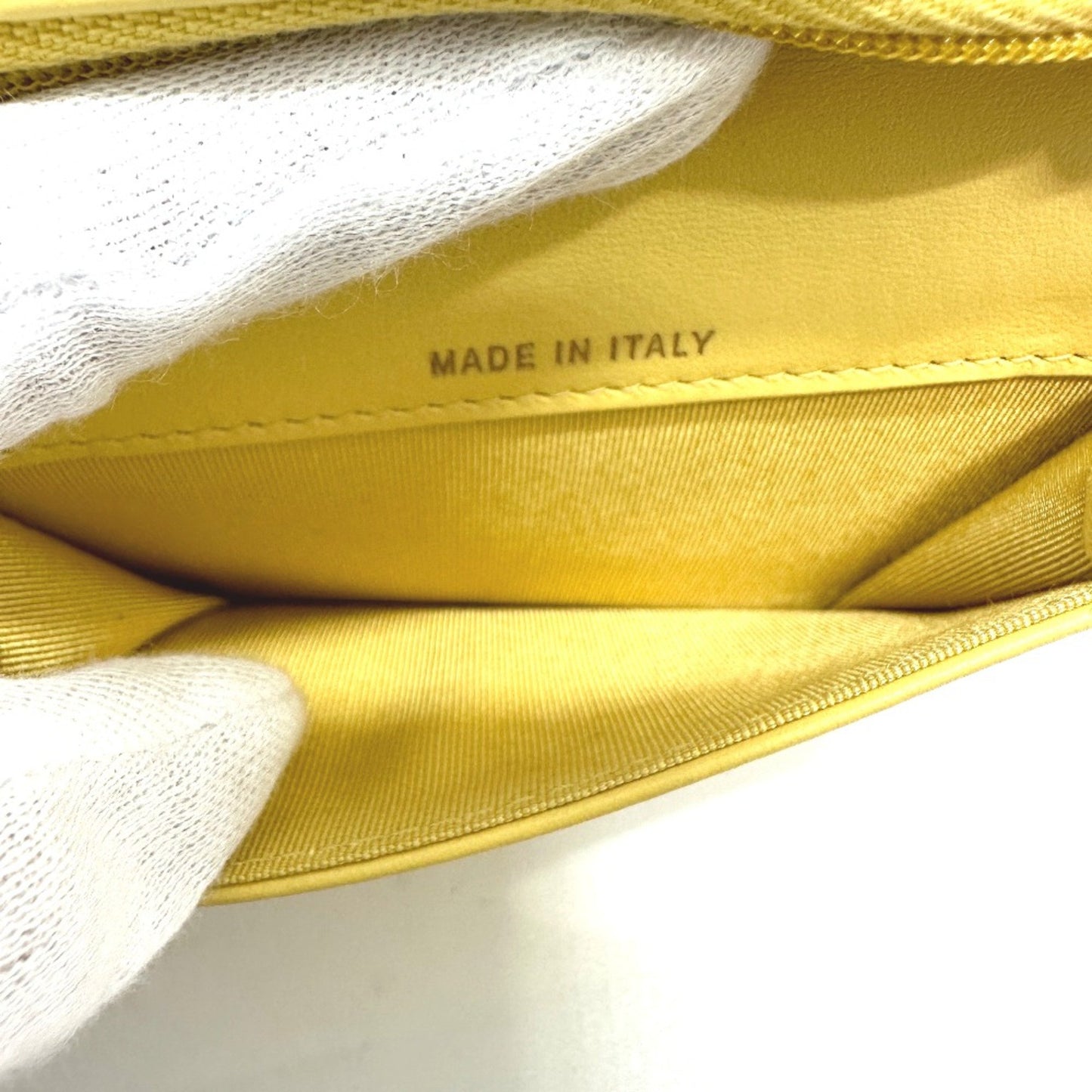 Chanel Matelassé, Yellow, Leather, wallet