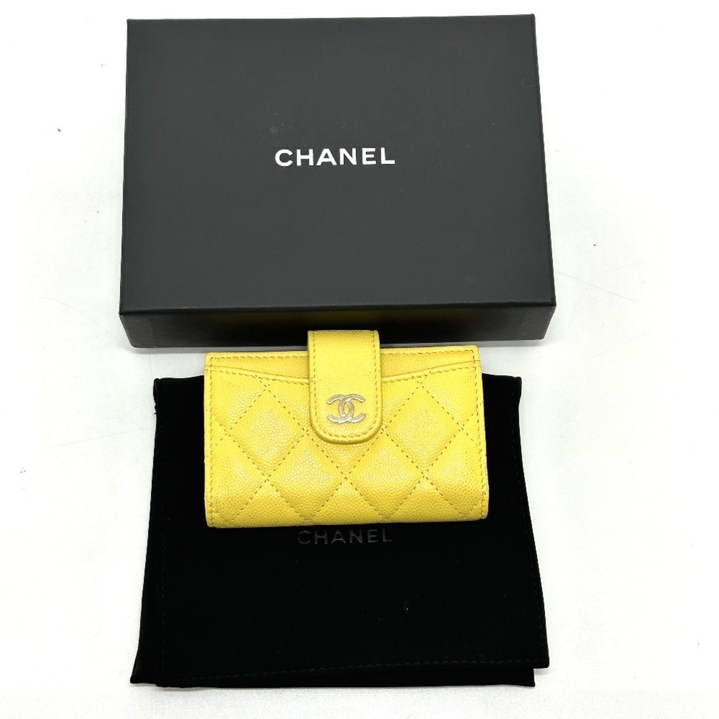 Chanel Matelassé, Yellow, Leather, wallet