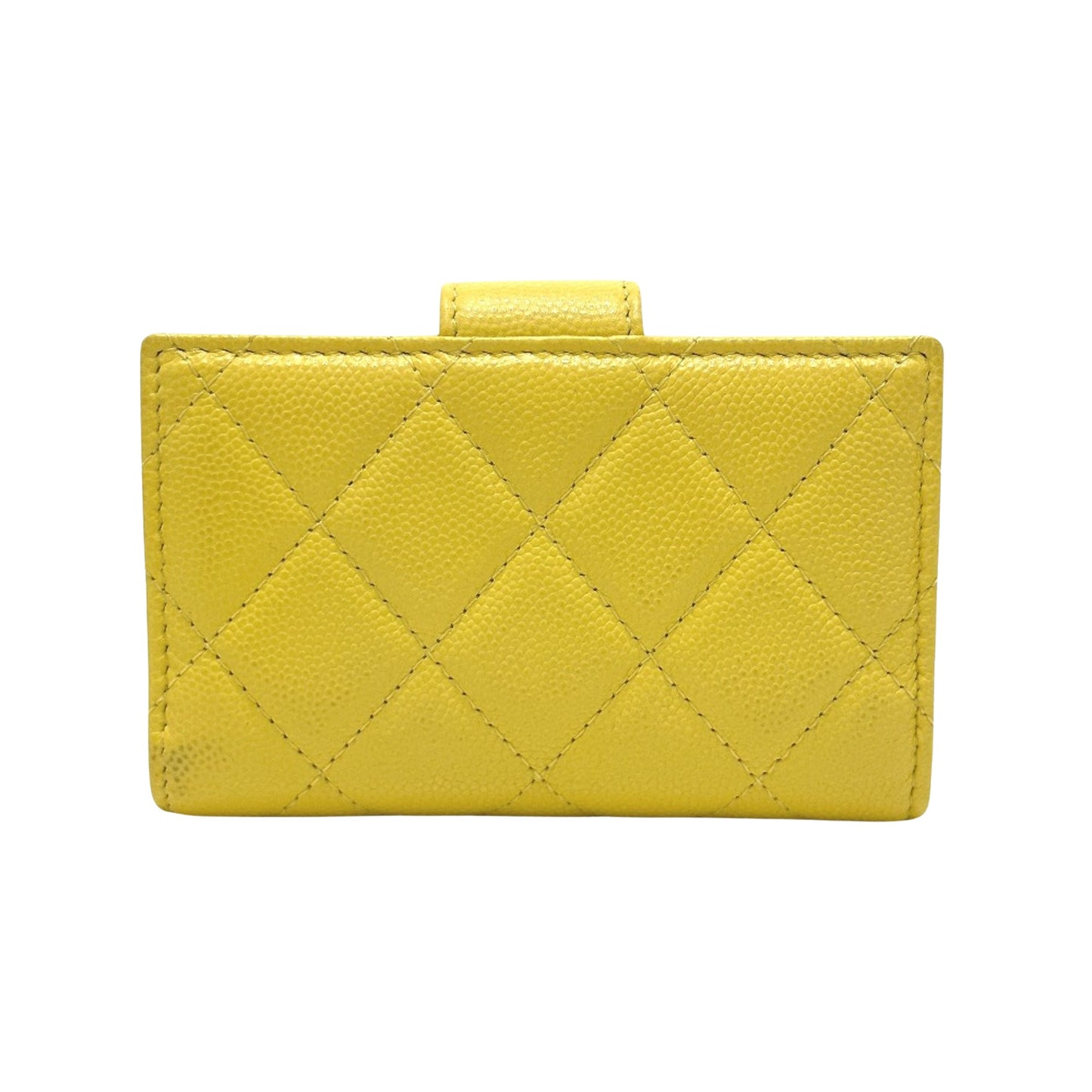 Chanel Matelassé, Yellow, Leather, wallet