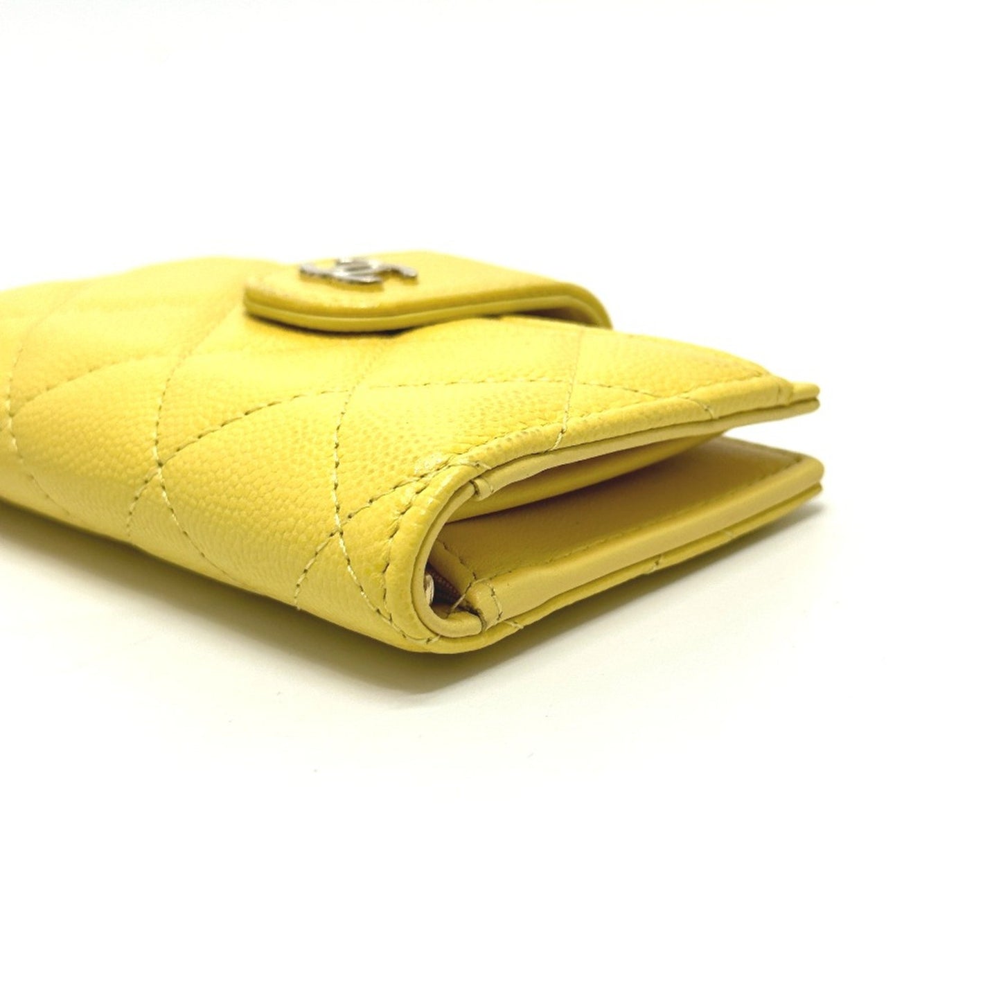 Chanel Matelassé, Yellow, Leather, wallet